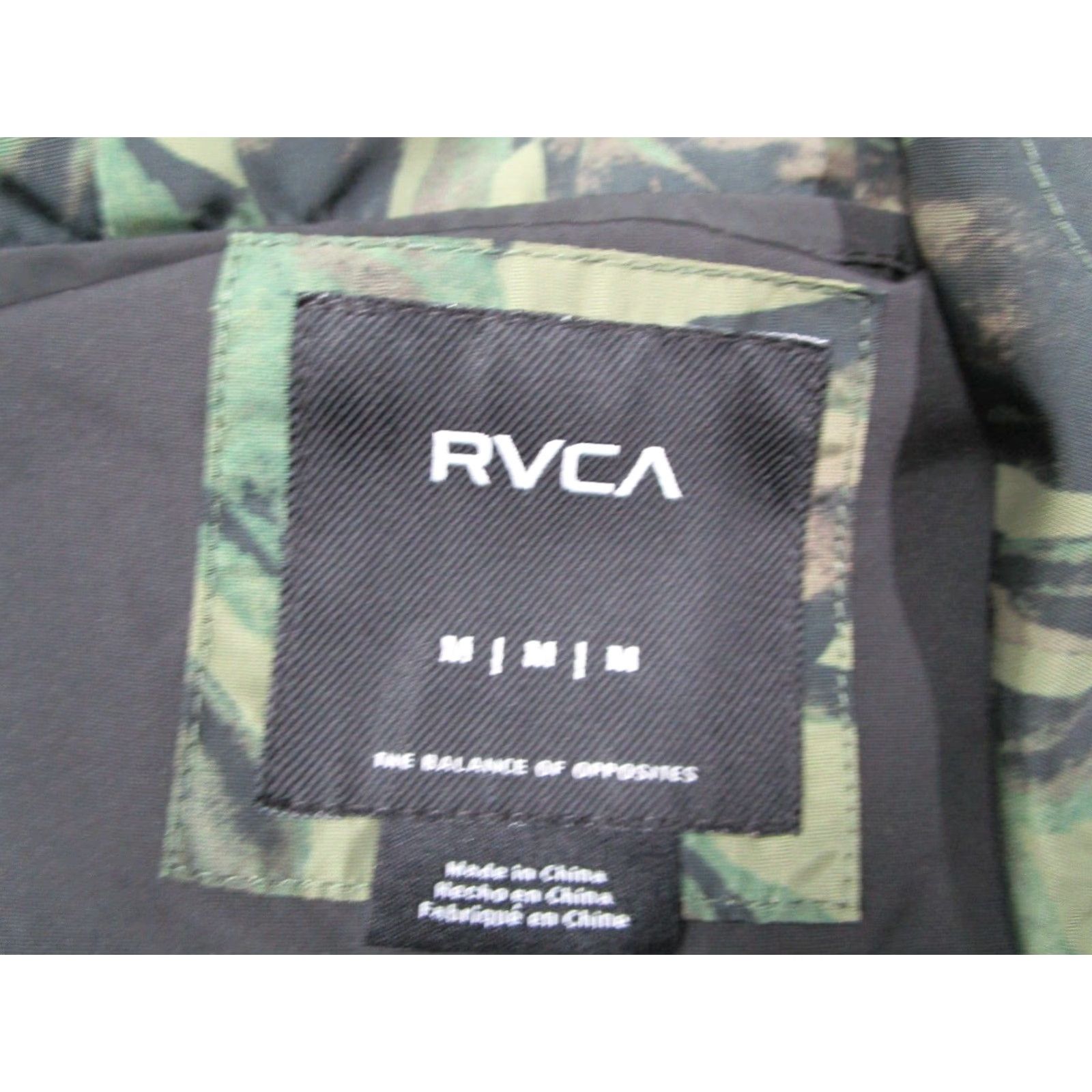 RVCA RVCA Jacket Mens Medium Green Camo 1/4 Zip Windbreaker Pullover Anorak Skate Size US M / EU 48-50 / 2 - 3 Thumbnail