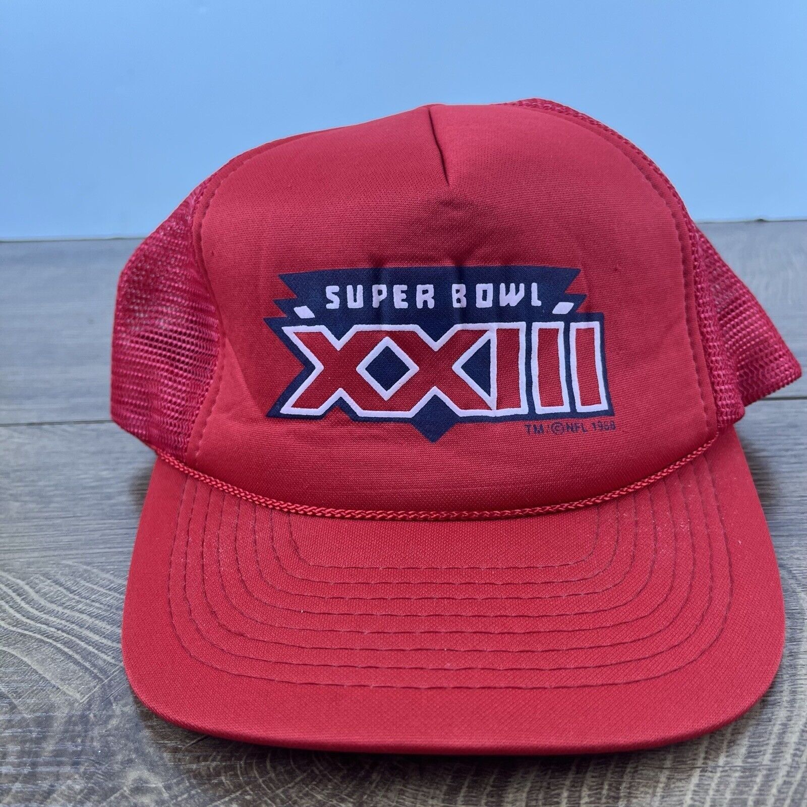 Other VINTAGE Super Bowl XXIII 23 Hat Snapback Red Hat Adjustable Size ONE SIZE - 1 Thumbnail