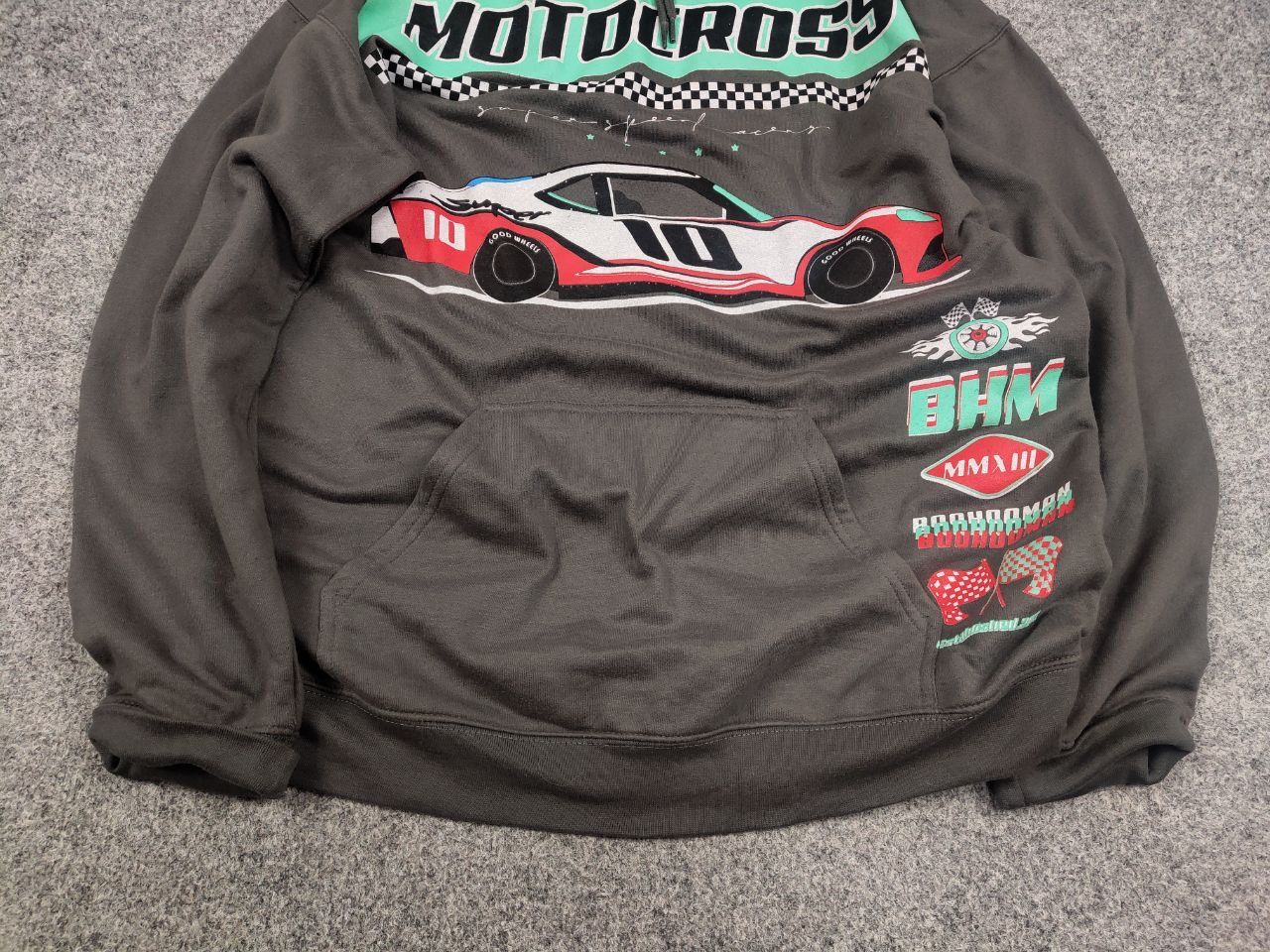 NASCAR Vintage Motocross Car Racing Nascar Logo Gray Hoodie Size US M / EU 48-50 / 2 - 9 Thumbnail