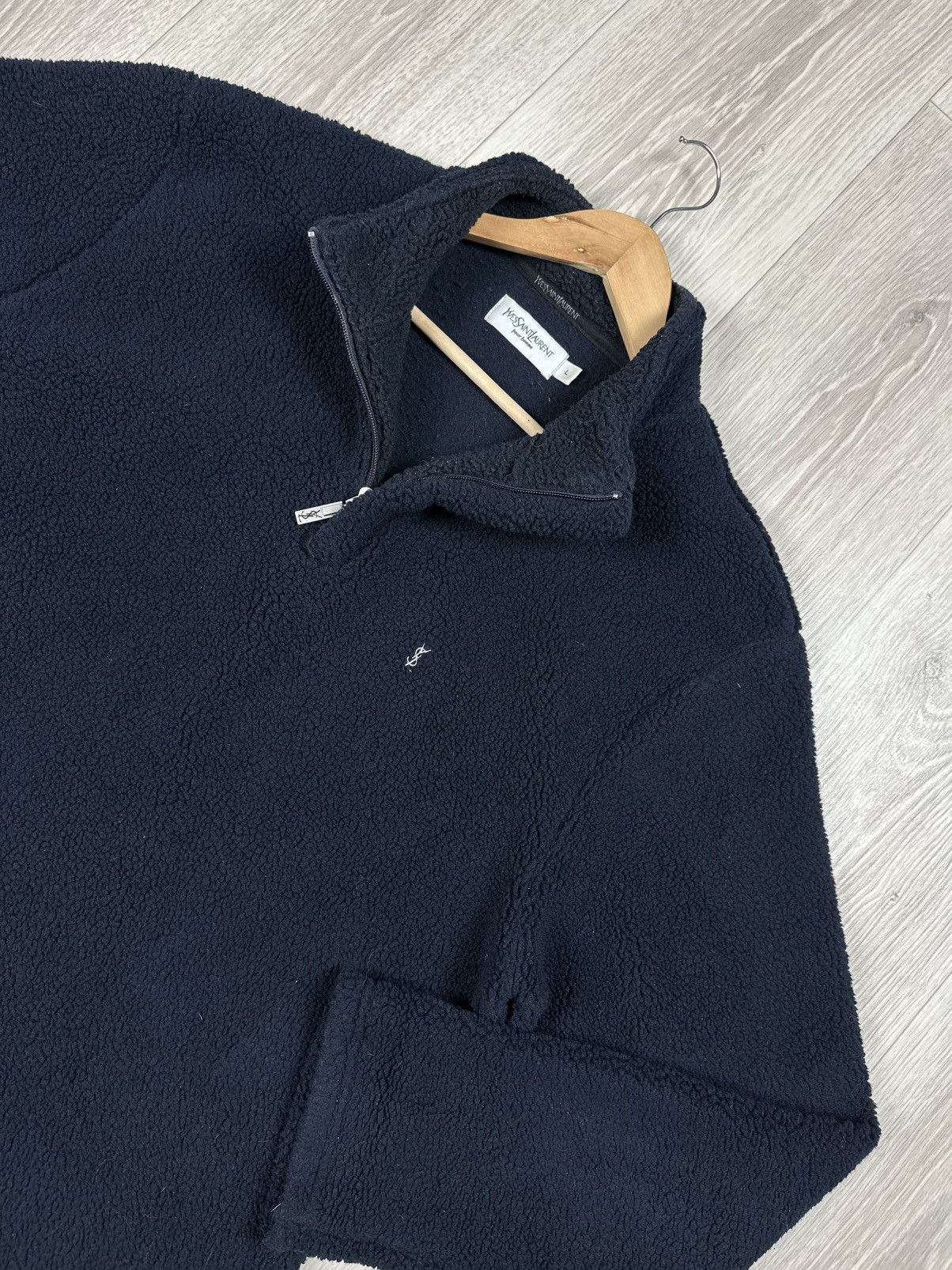 Yves Saint Laurent Vintage Yves Saint Laurent 1/4 Zip Fleece Jacket YSL Size L Size US L / EU 52-54 / 3 - 3 Thumbnail