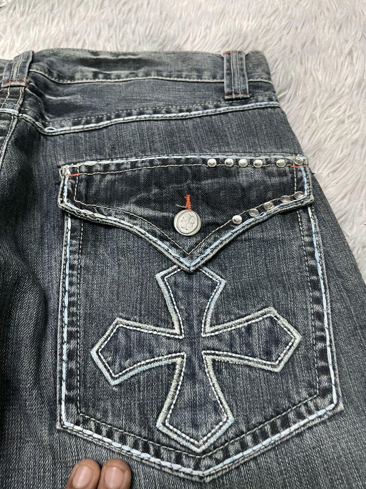 If Six Was Nine 2000s CHROME HEARTS INSPIRED JAPANESEBRAND STUDDED PANT Size US 35 - 19 Thumbnail