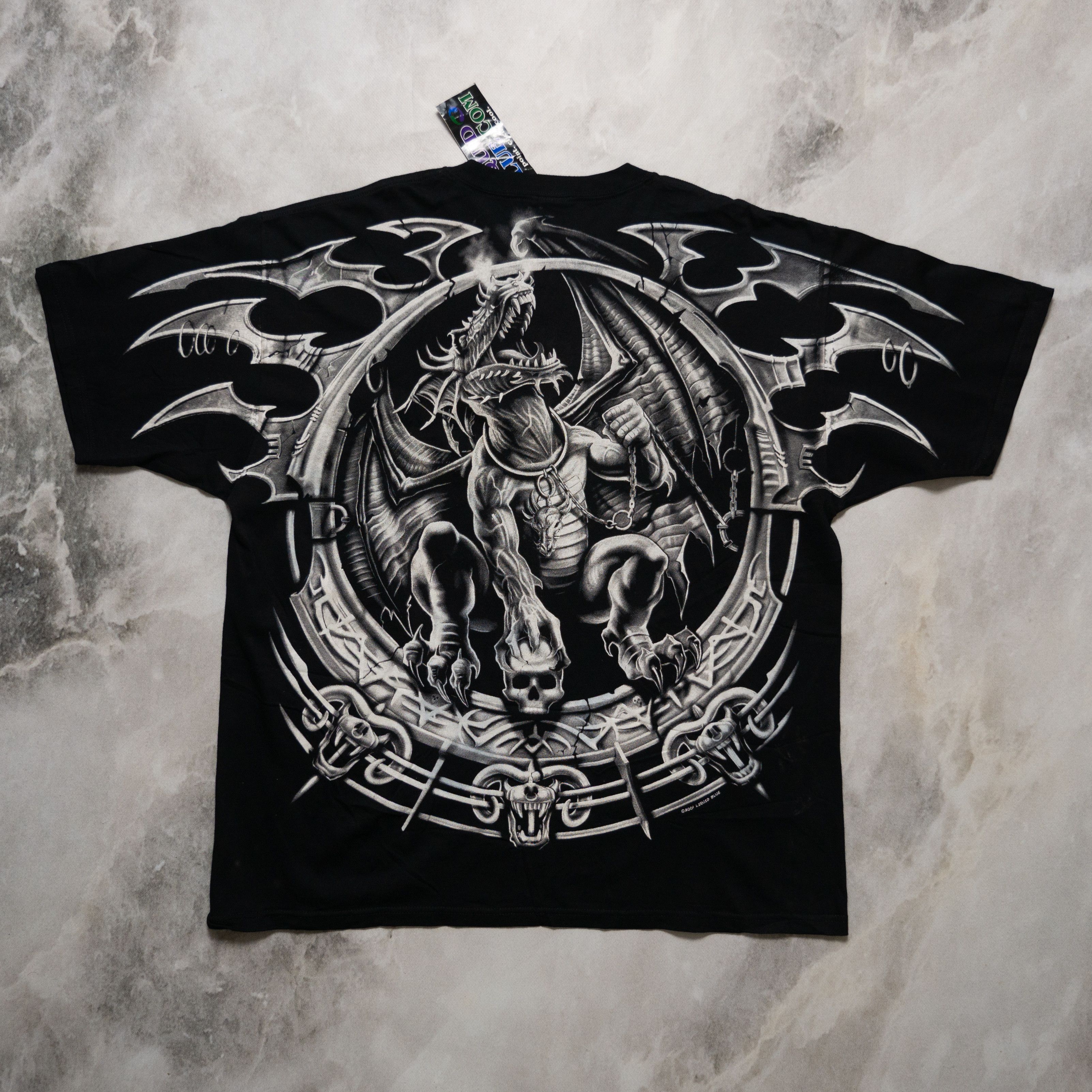 Liquid Blue × Vintage Vintage Liquid Blue Dragon T-Shirt Deadstock 2X Size US XXL / EU 58 / 5 - 2 Thumbnail