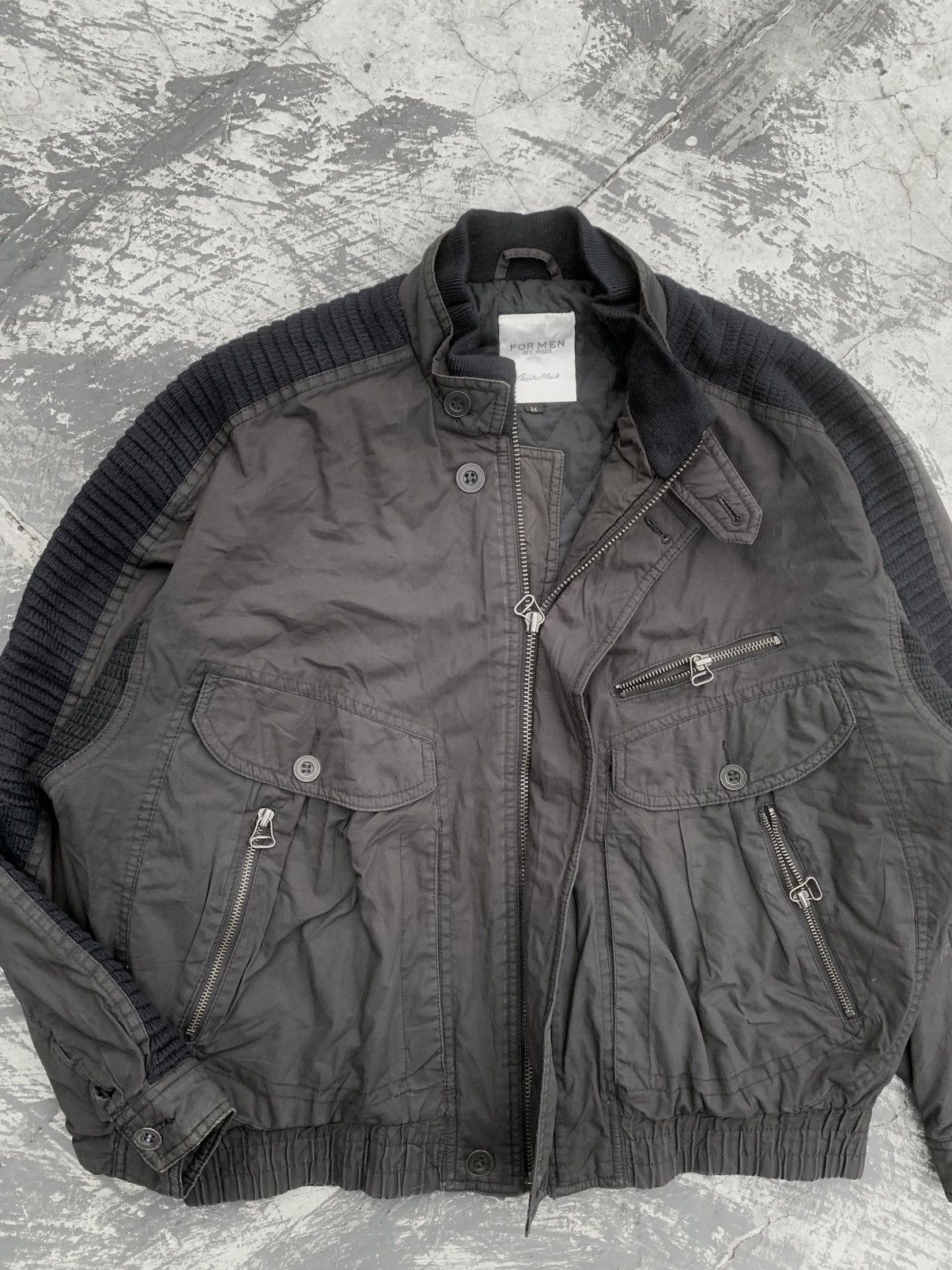 If Six Was Nine Vintage Panelled Flight Jacket Multi Pocket Double Collar Size US M / EU 48-50 / 2 - 2 Thumbnail