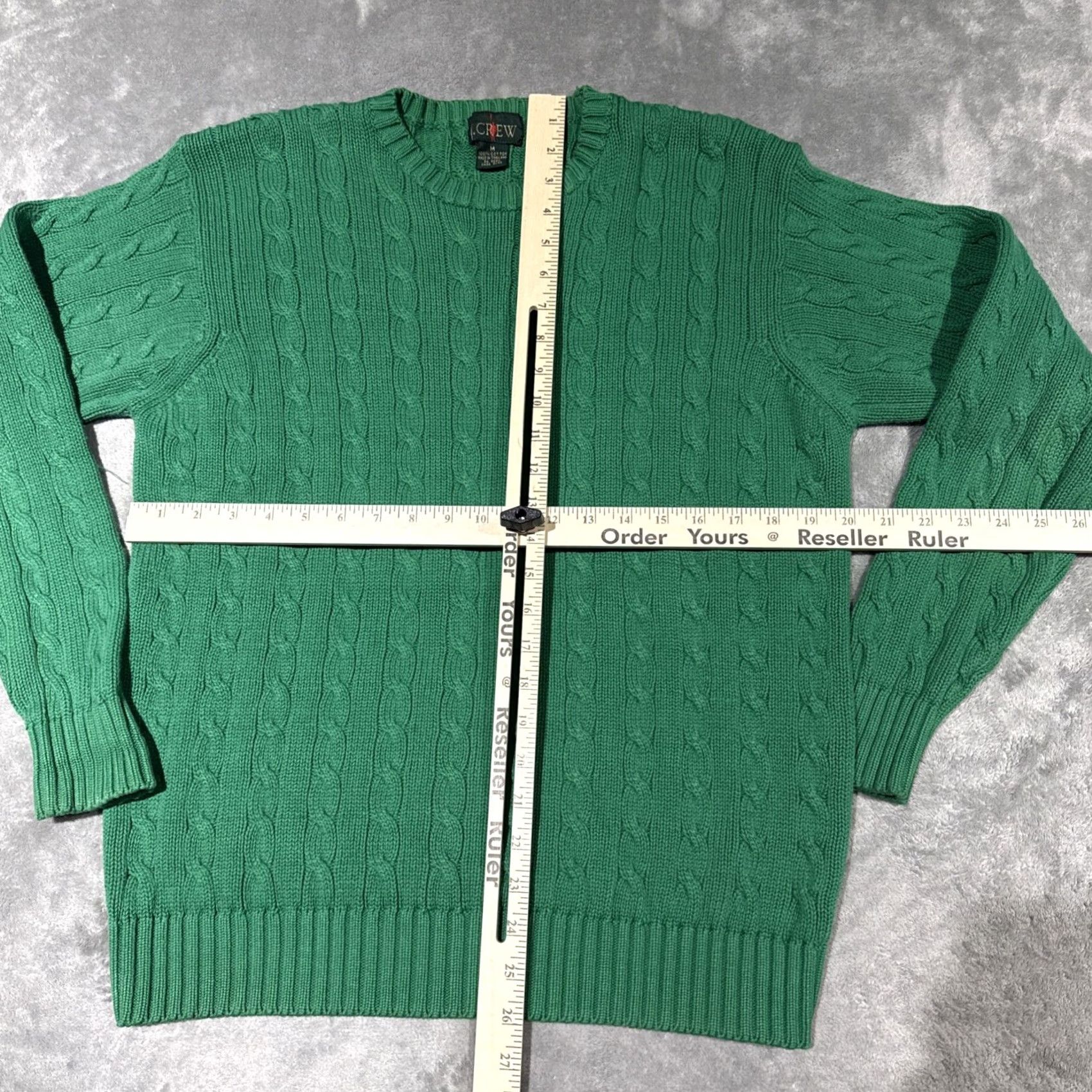J.Crew VINTAGE J.CREW Oarsman Sweater Men's XL Green Heavyweight Cable-Knit Crewneck Fisherman Pullover 90s Grunge Outdoor Classics Mens Size US XL / EU 56 / 4 - 6 Thumbnail