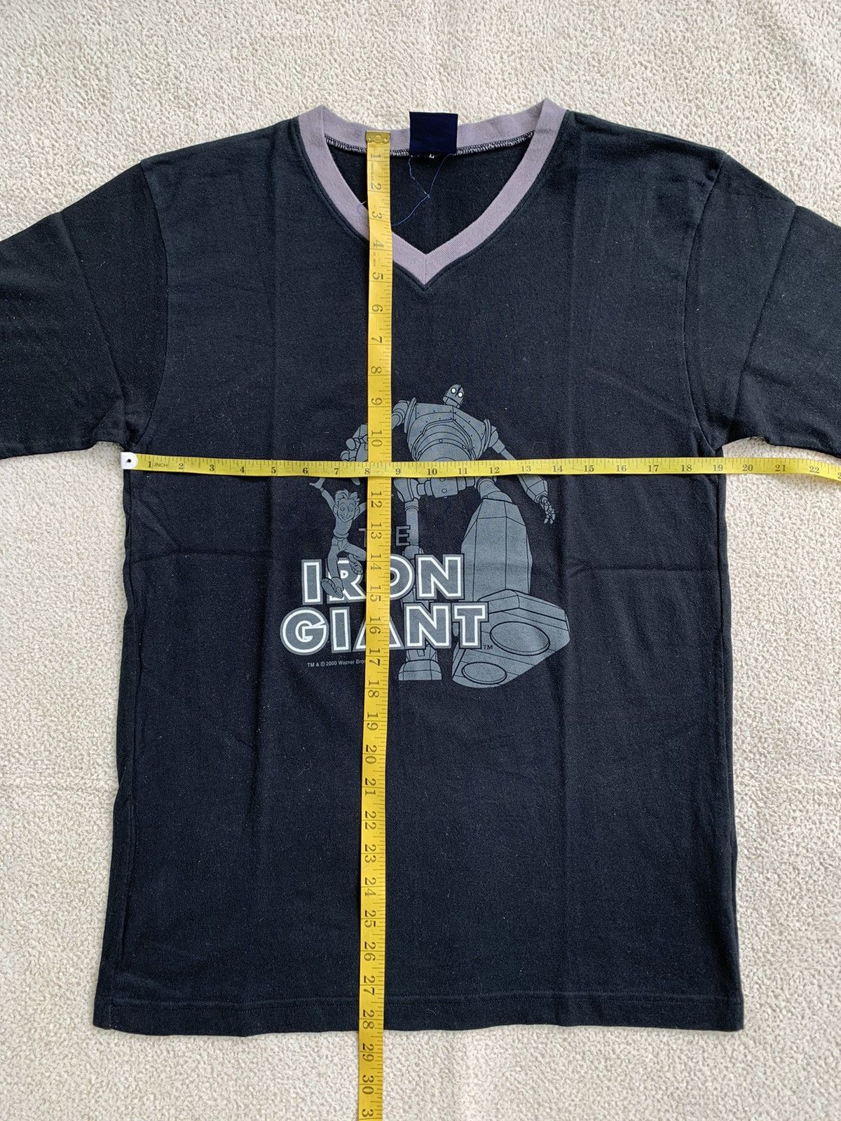 Anime × Cartoon Network × Japanese Brand RARE Vintage 00s The Iron Giant V neck Tshirt Size US L / EU 52-54 / 3 - 11 Thumbnail