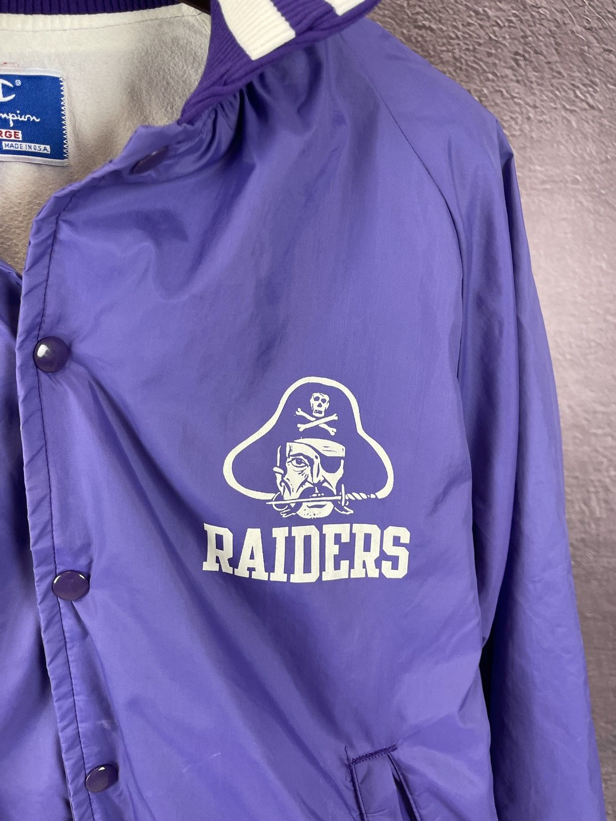 Champion Champion x Raiders Pirates made in USA purple bomber jacket Size US L / EU 52-54 / 3 - 5 Thumbnail