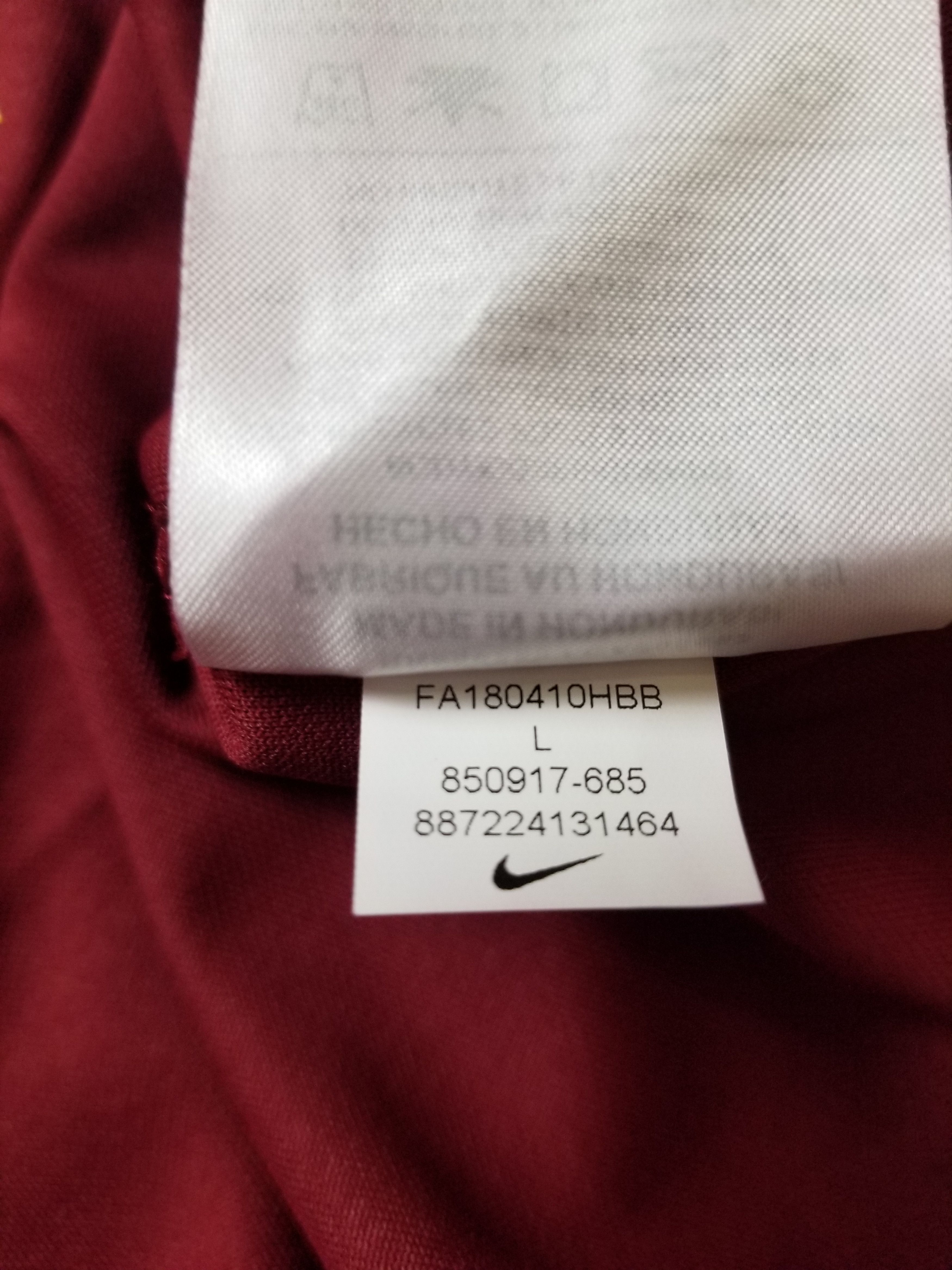Nike Norman #24 Washington Redskins Authentic Limited Sewn Jersey Size US L / EU 52-54 / 3 - 19 Thumbnail