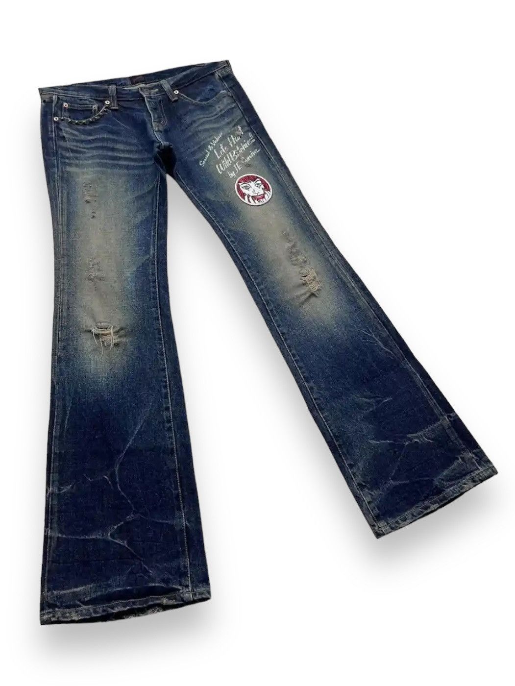 JACKROSE JACKROSE MudWash Studded Ripped Punk Flare Hysteric Style💥 Size US 30 / EU 46 - 6 Thumbnail