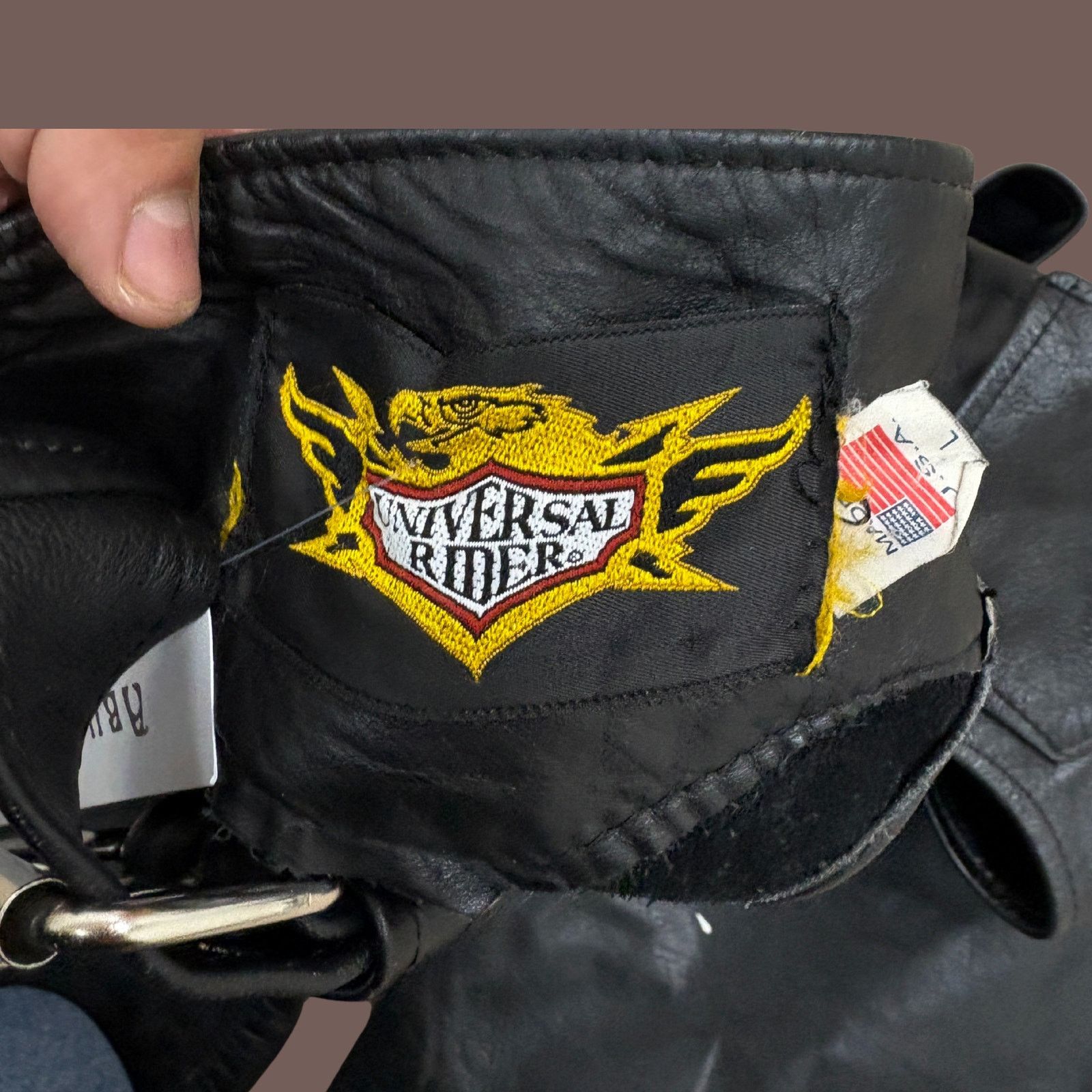 Vintage VTG Leather Chaps | Universal Rider Black | 90s Biker Size 38" / US 16 / IT 52 - 2 Thumbnail