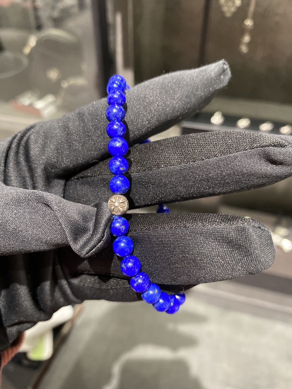 Chrome Hearts Chrome Hearts Lapis Lazuli Silver Cross Bracelet Size ONE SIZE - 8 Thumbnail