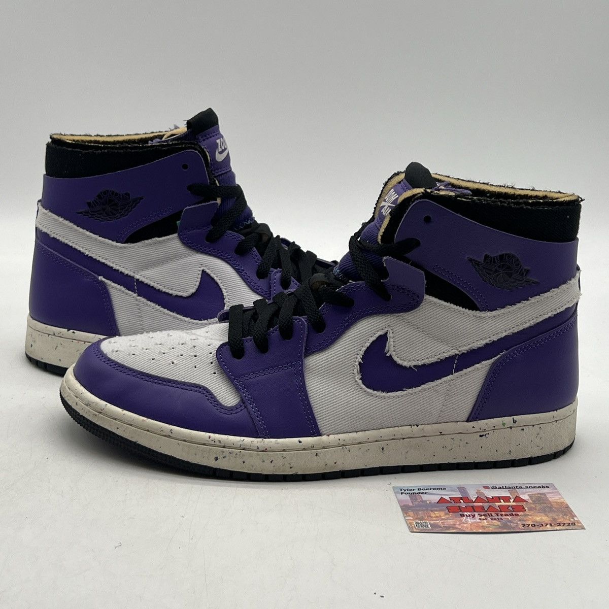 Nike Air Jordan 1 high zoom crater purple Size US 11 / EU 44 - 1 Thumbnail