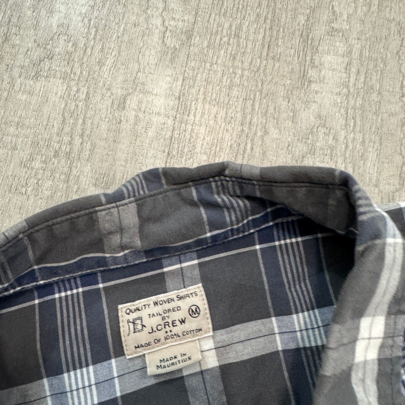J.Crew J Crew Shirt Men Medium Blue Gray Plaid Check Quality Woven Size US M / EU 48-50 / 2 - 4 Thumbnail
