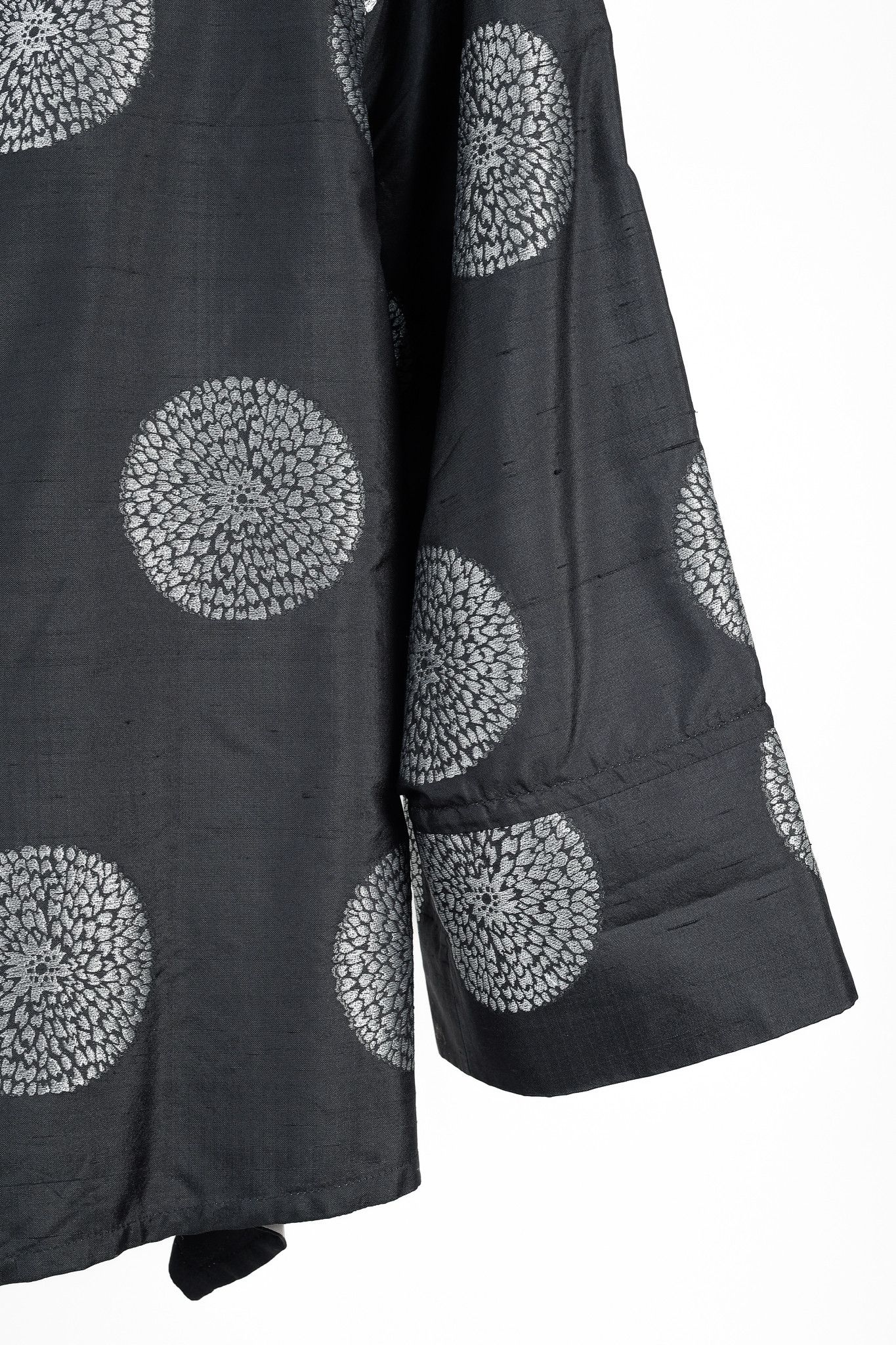 Armani Collezioni Armani Collezioni Black Shantung Mandala-Jacquard Jacket Size L / US 10 / IT 46 - 6 Thumbnail