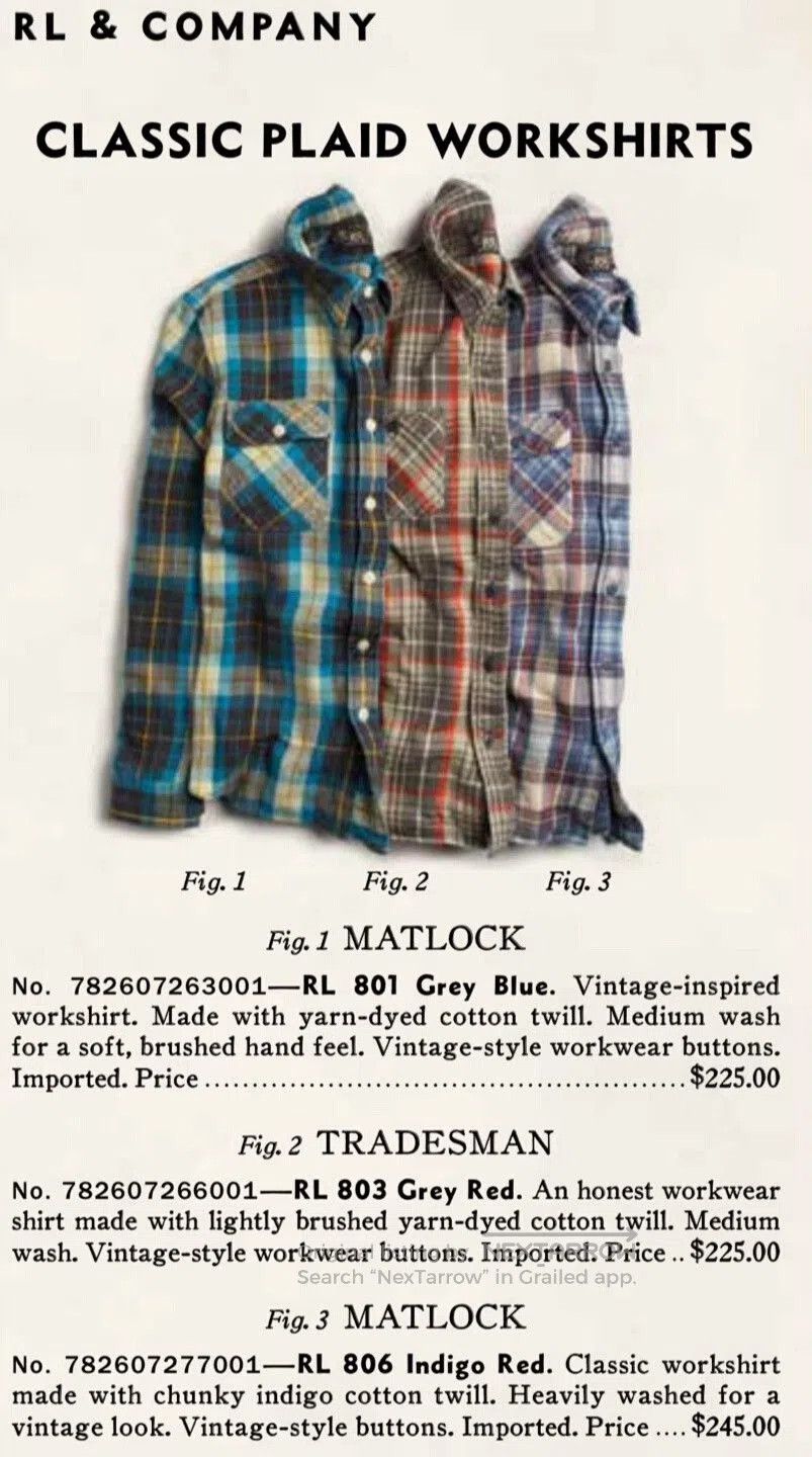 RRL Ralph Lauren Classic Plaid Workshirt from Double RL. Size US S / EU 44-46 / 1 - 2 Thumbnail