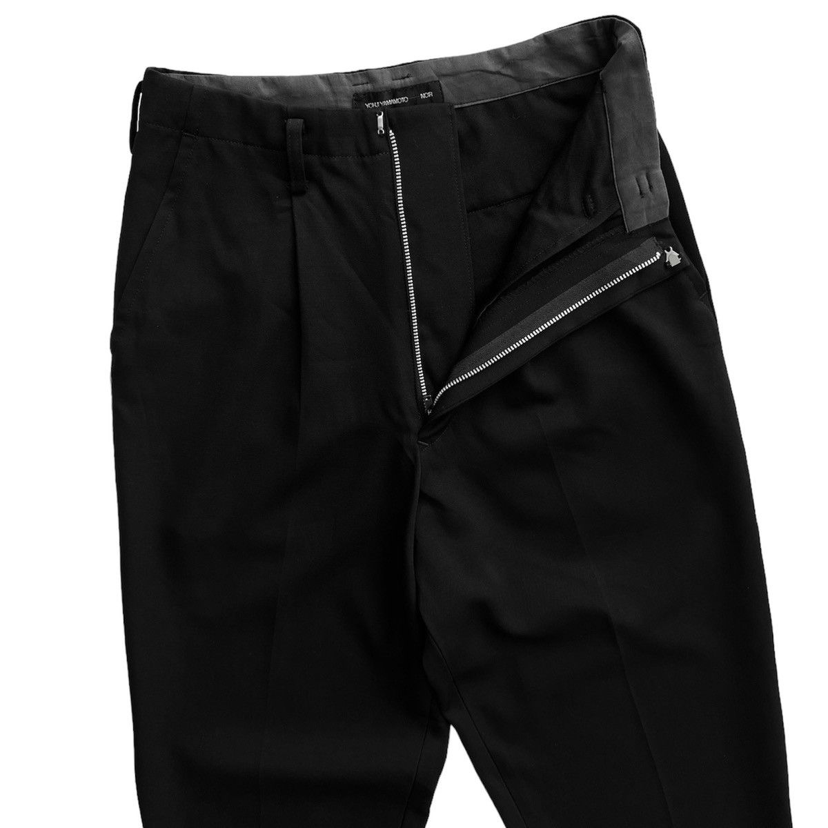 Y's × Yohji Yamamoto YOHJI YAMAMOTO +NOIR BLACK PANTS Size 24" / US 00 / IT 34 - 4 Thumbnail