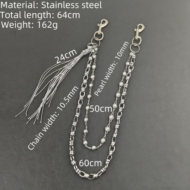 Jewelry 2 Layer Natural Echo Pearled Wallet Chain Size ONE SIZE - 8 Thumbnail