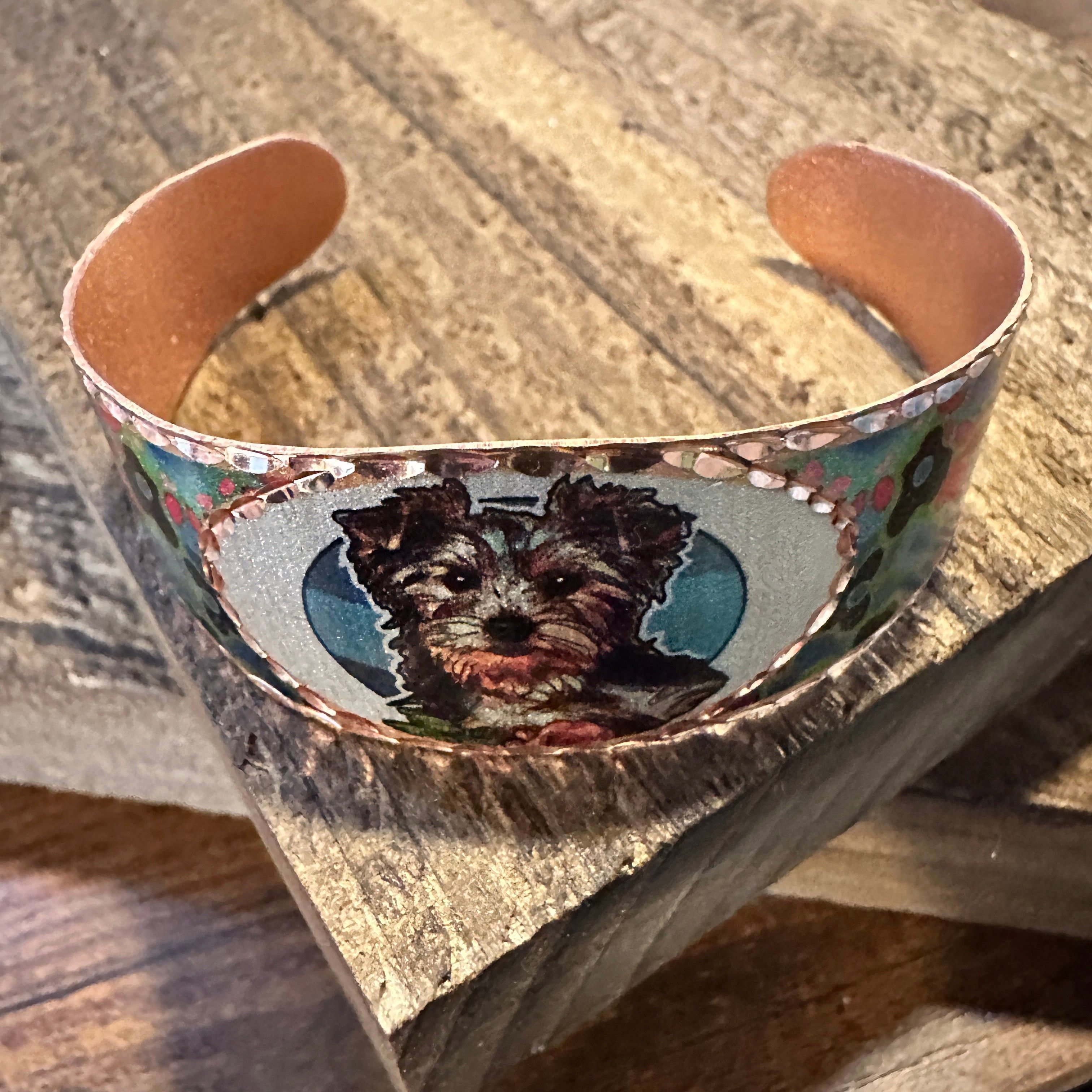 Other Handmade Boho Copper Wide Cuff Bracelet, Diamond Cut Yorkshi Size ONE SIZE - 8 Thumbnail