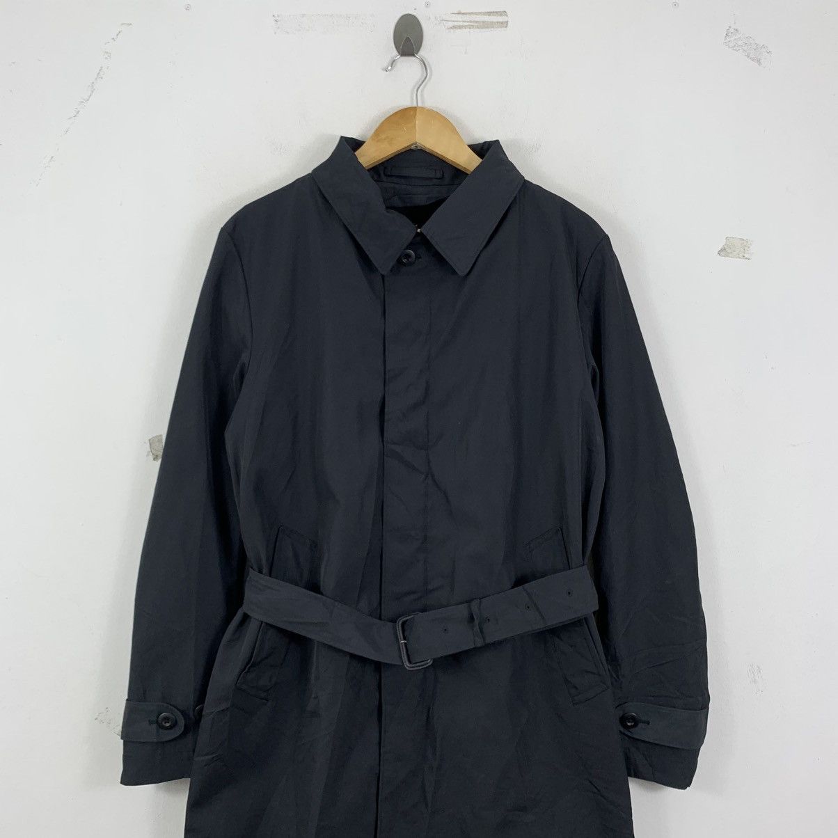 Jil Sander × Uniqlo UNIQLO x JIL SANDER Designer Plain Black Long Coat Size US L / EU 52-54 / 3 - 3 Thumbnail
