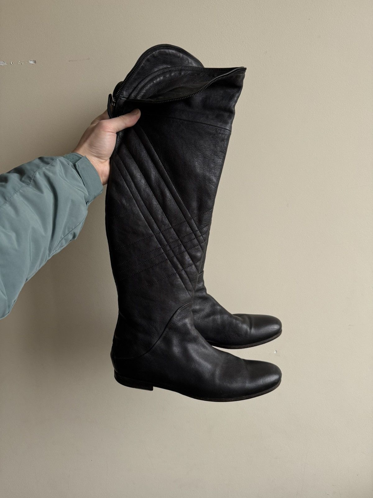 Buttero Buttero Luxe Genuine Leather Black High Boots Made in Italy Size US 7.5 / EU 40-41 - 1 Thumbnail