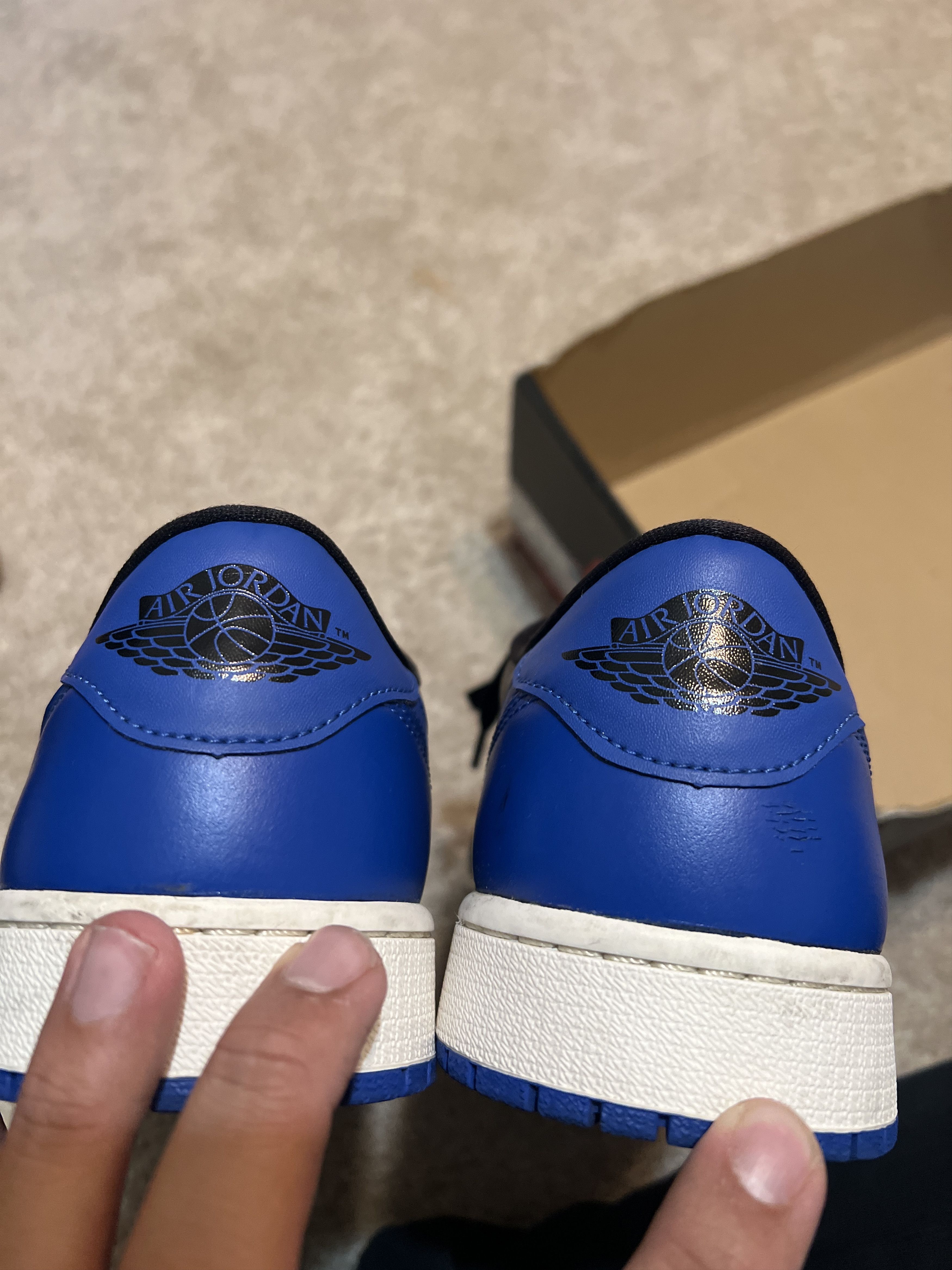 Nike Jordan 1 Retro Low Royal Blue OG Size US 12 / EU 45 - 7 Thumbnail
