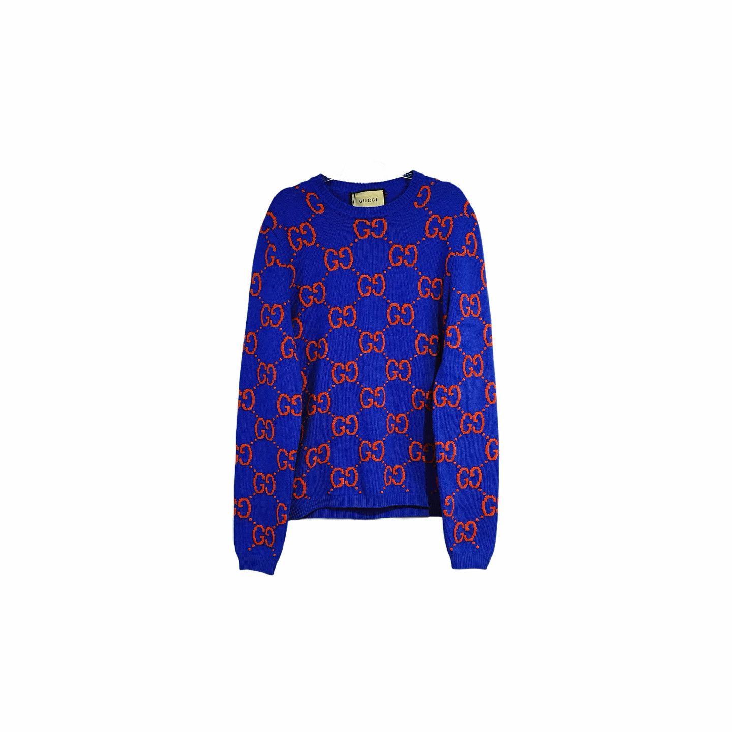 Gucci Gucci GG Logo Wool Sweater Blue Size S Size US S / EU 44-46 / 1 - 1 Thumbnail