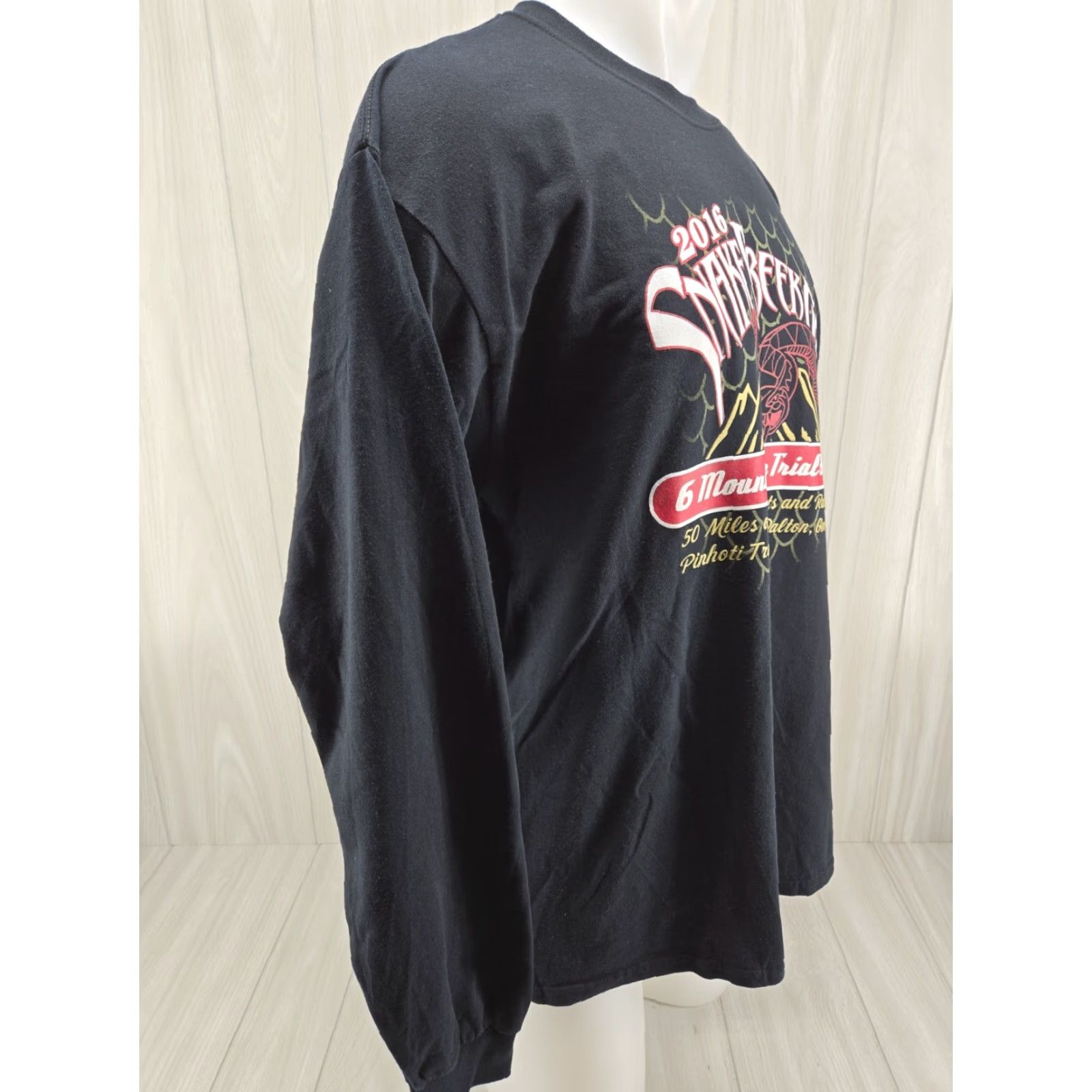 Gildan 12th Annual Snake Creek Gap 6 Mountain Time Trial Series Shirt XL Black Mens T-Shirt Long Sleeve Gildan Regular Size XL Size US XL / EU 56 / 4 - 6 Thumbnail