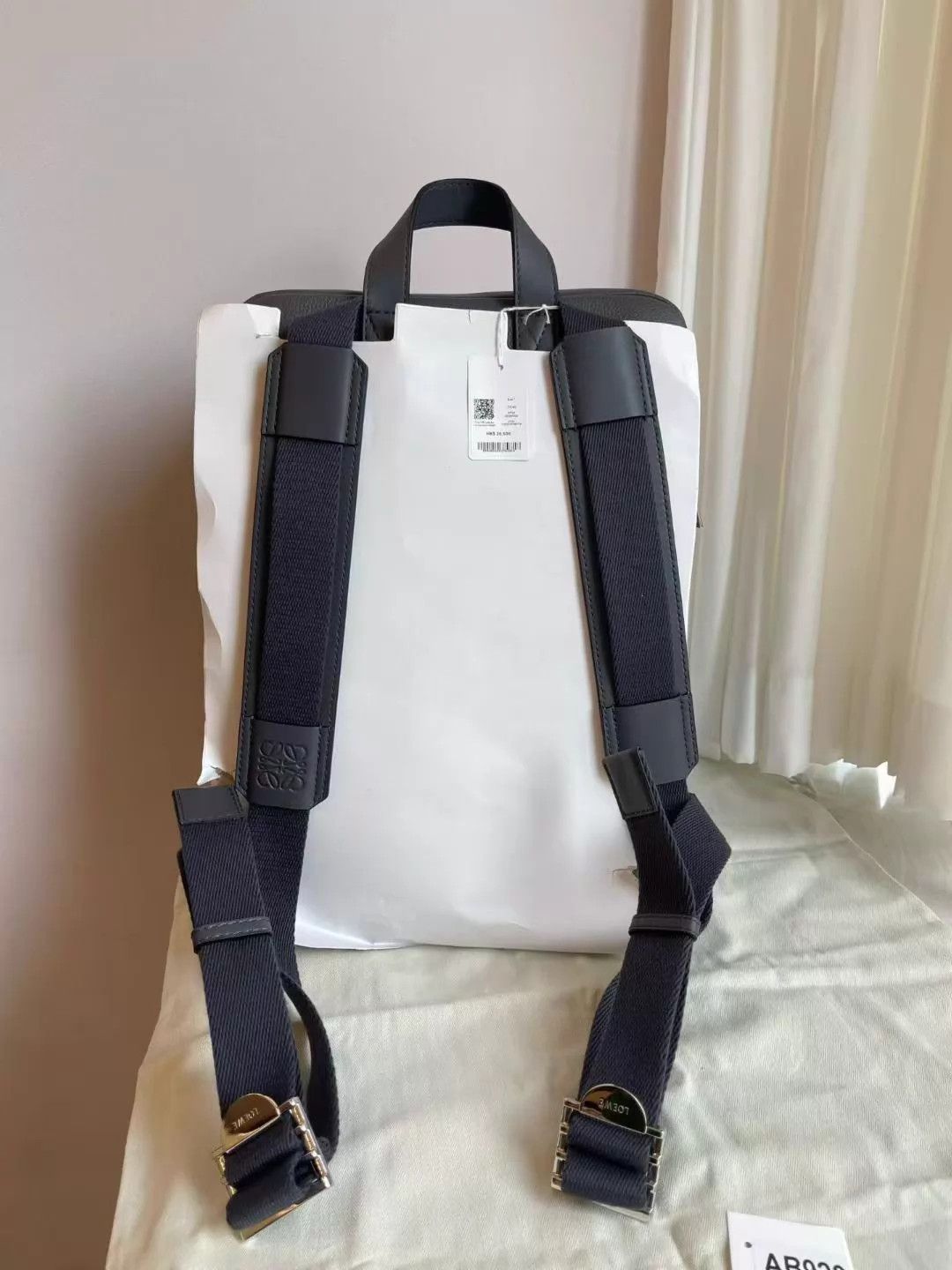Loewe Loewe Litchi Grain Leather Backpack 28x39x10 Size ONE SIZE - 6 Thumbnail