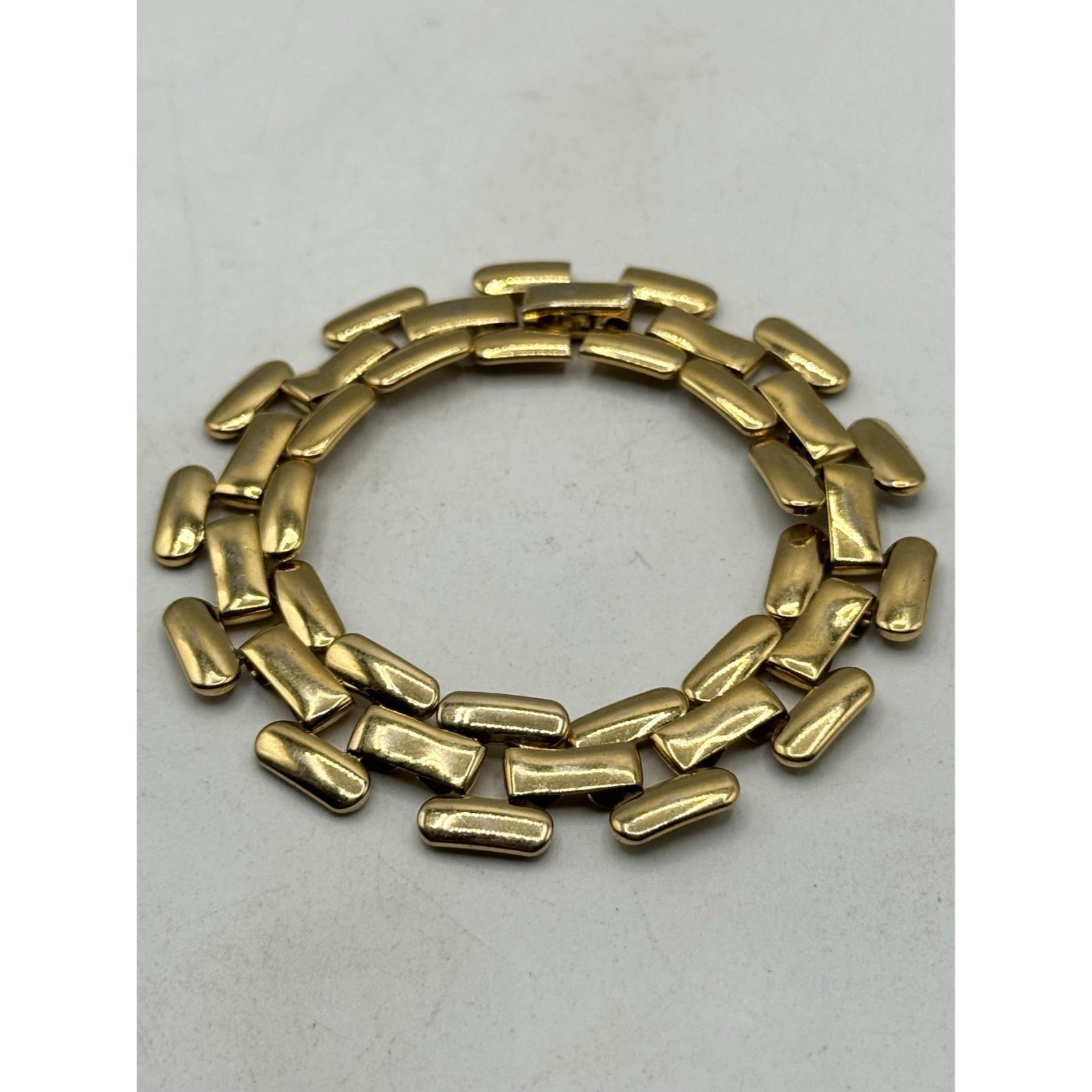Vintage Vintage gold tone panel link bracelet Size ONE SIZE - 4 Thumbnail