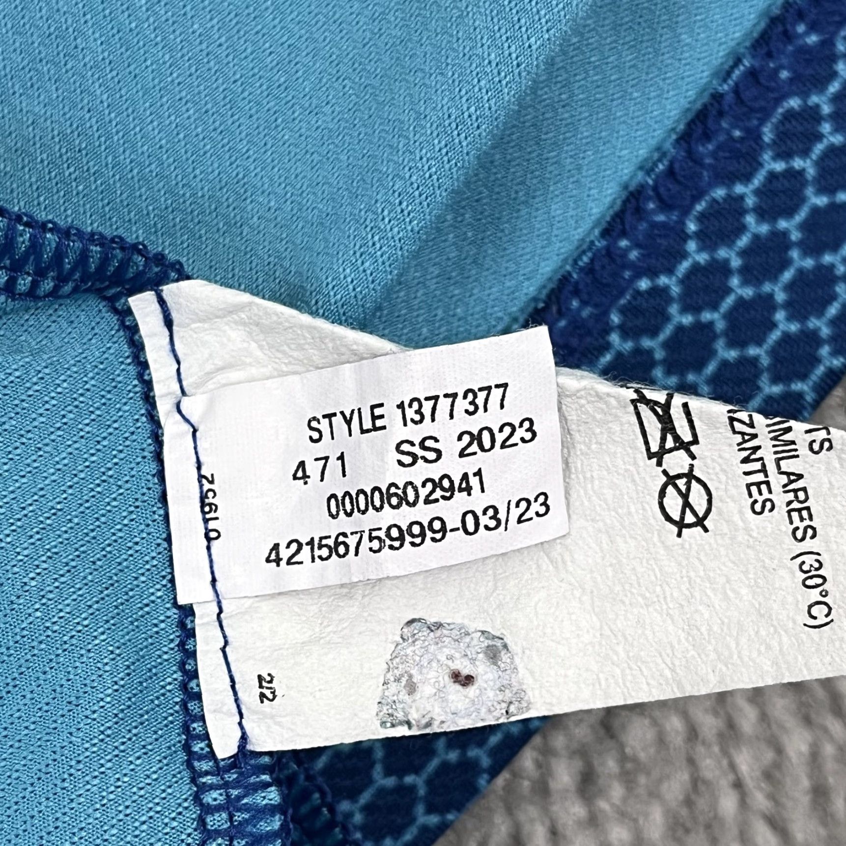 Under Armour Under Armour Polo Shirt Mens Medium Blue Honeycomb Print Golf Activewear Short Sleeve Regular Fit Size US M / EU 48-50 / 2 - 5 Thumbnail