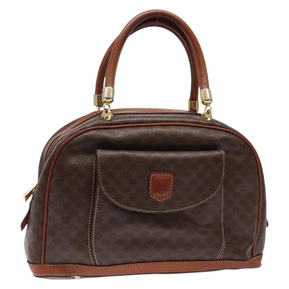 Celine CELINE Macadam Canvas Hand Bag Pvc Leather Brown Gold Size ONE SIZE - 1 Thumbnail