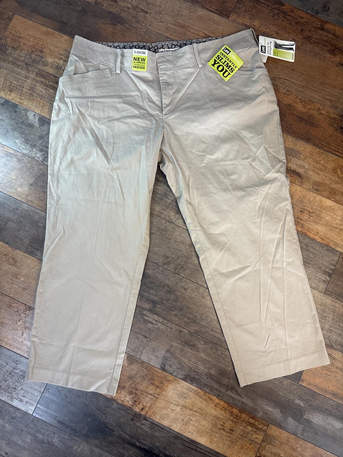 Lee Lee natural straight leg Women's Khaki Dress Pants Size 14 Size 23" - 1 Thumbnail