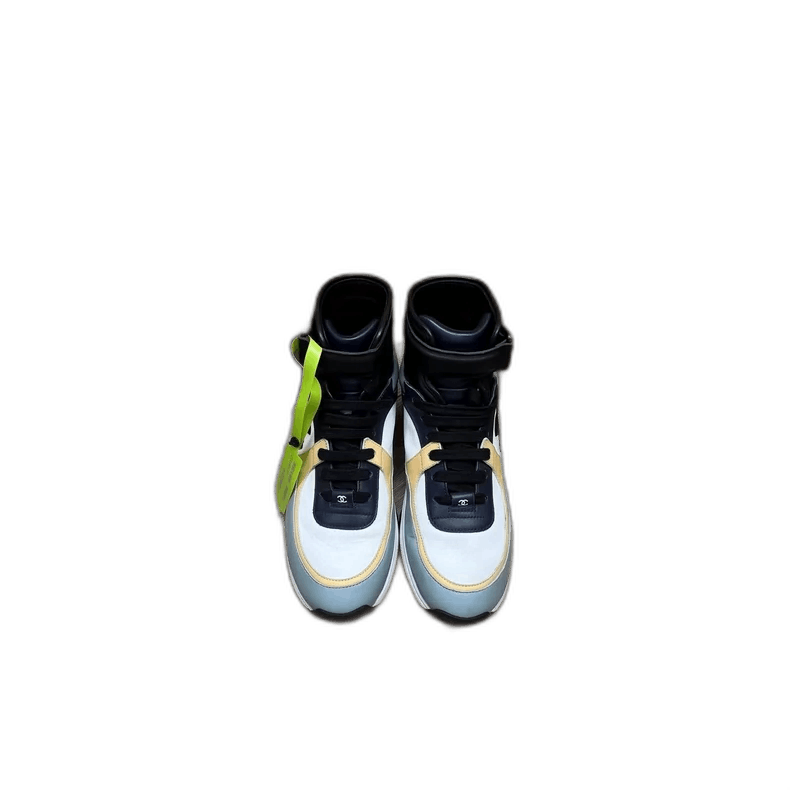 Chanel Chanel Blue and White High Top Sneakers -2505 Size US 6.5 / EU 39-40 - 1 Thumbnail