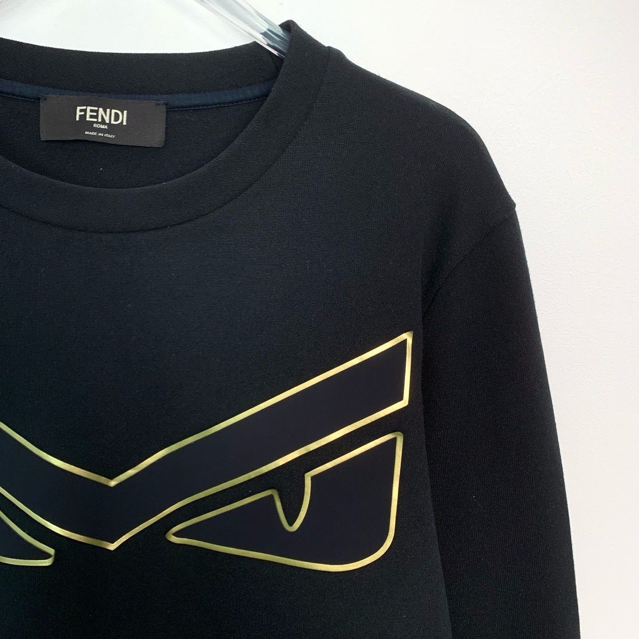 Fendi Fendi Black Sweatshirt With Monster Eyes Design XS Size US XS / EU 42 / 0 - 5 Thumbnail