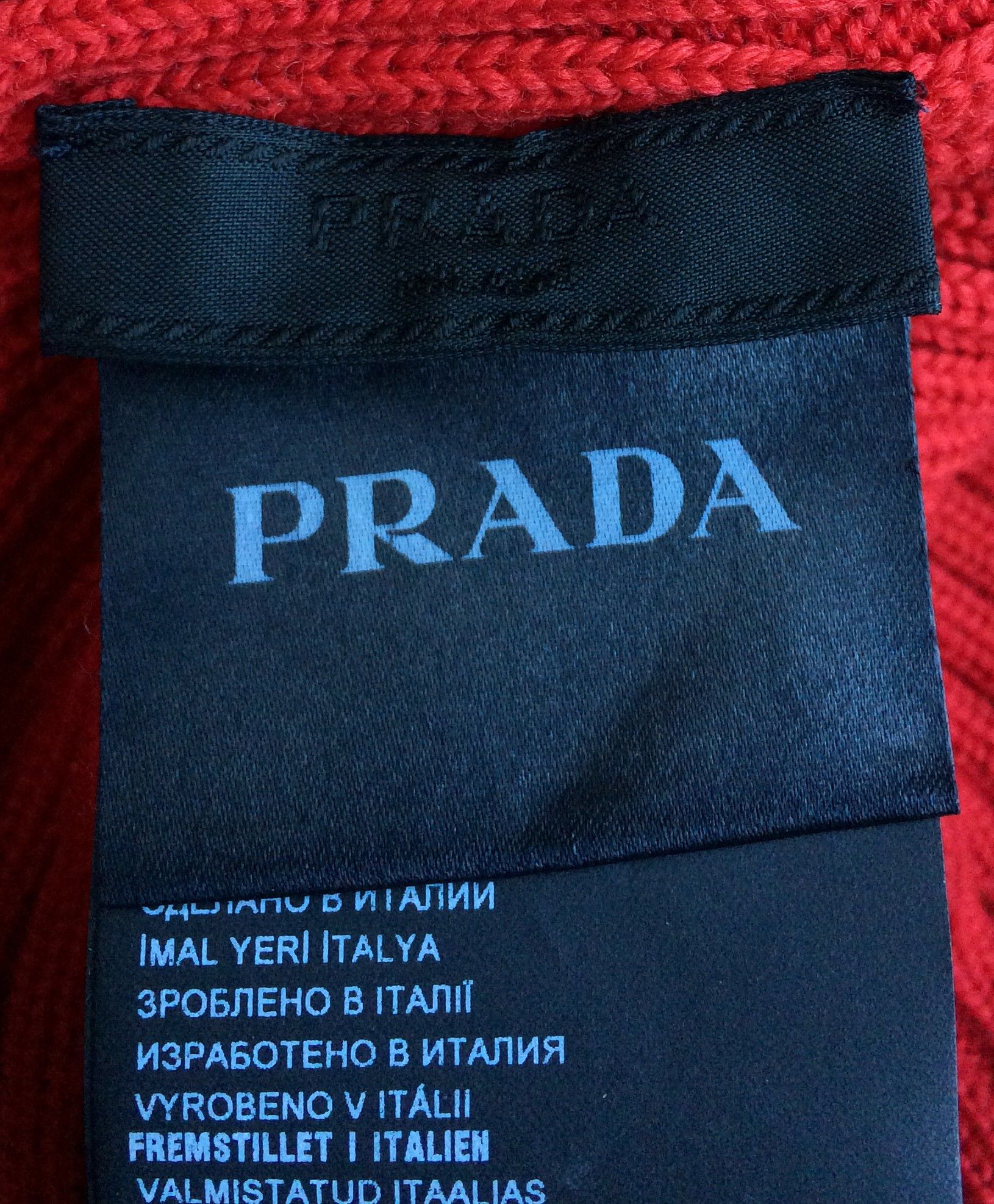 Prada Prada Linea Rossea Logo Beanie Hat Size ONE SIZE - 5 Thumbnail