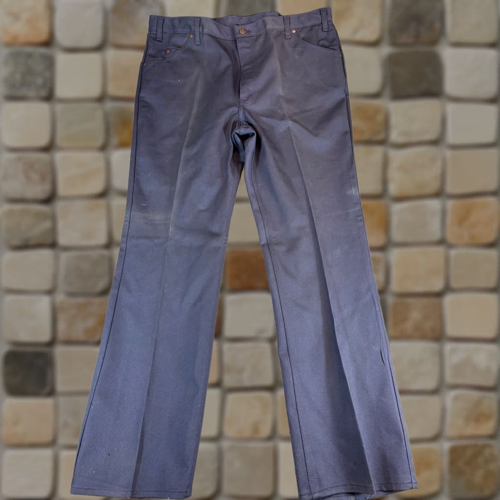 Vintage Roebucks Chino Pants Mens 40x32 Blue Perma Prest Western Cowboy New, Men's