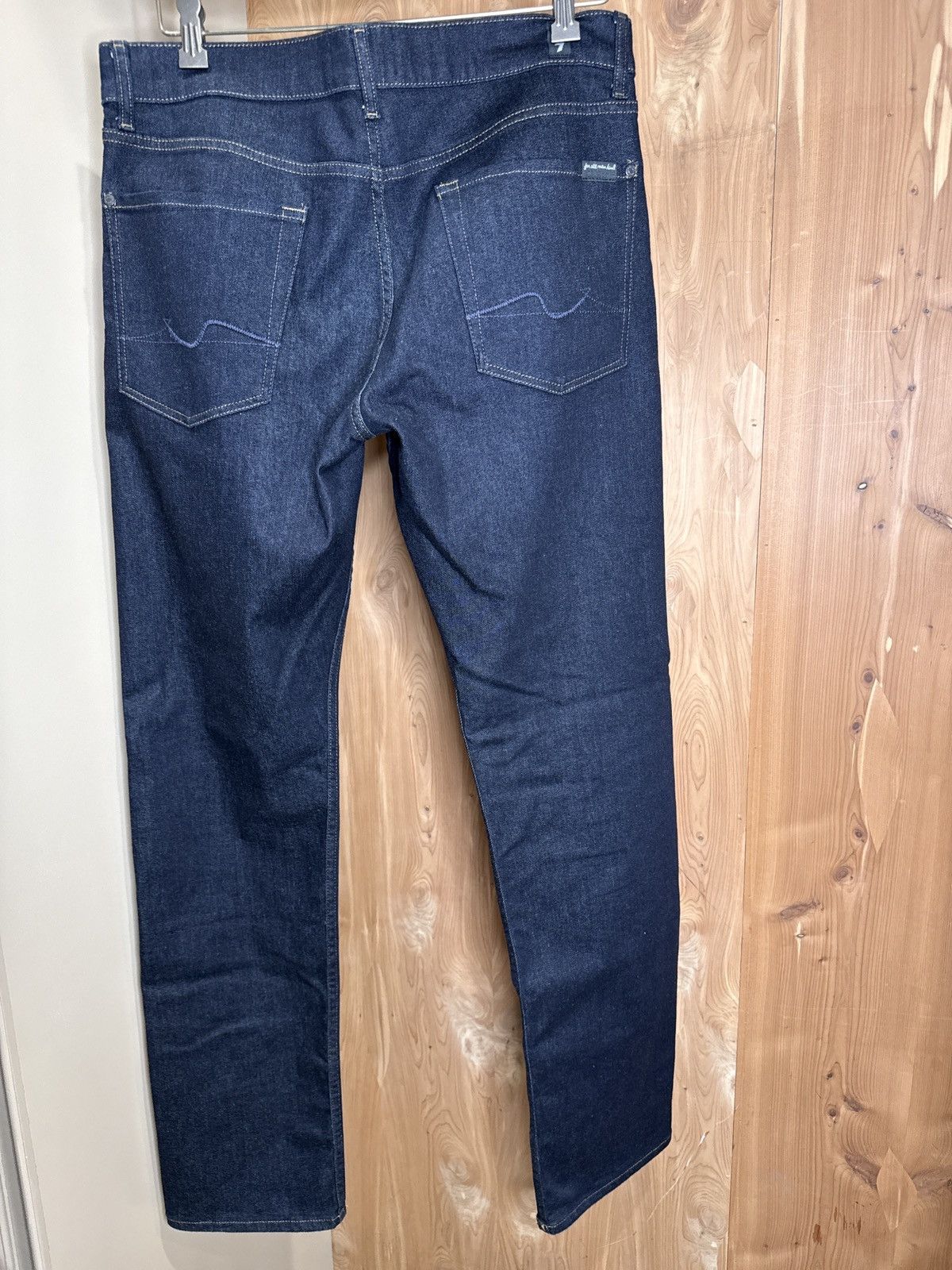 7 For All Mankind 7 for all mankind straight stretch jeans Size US 34 / EU 50 - 2 Thumbnail
