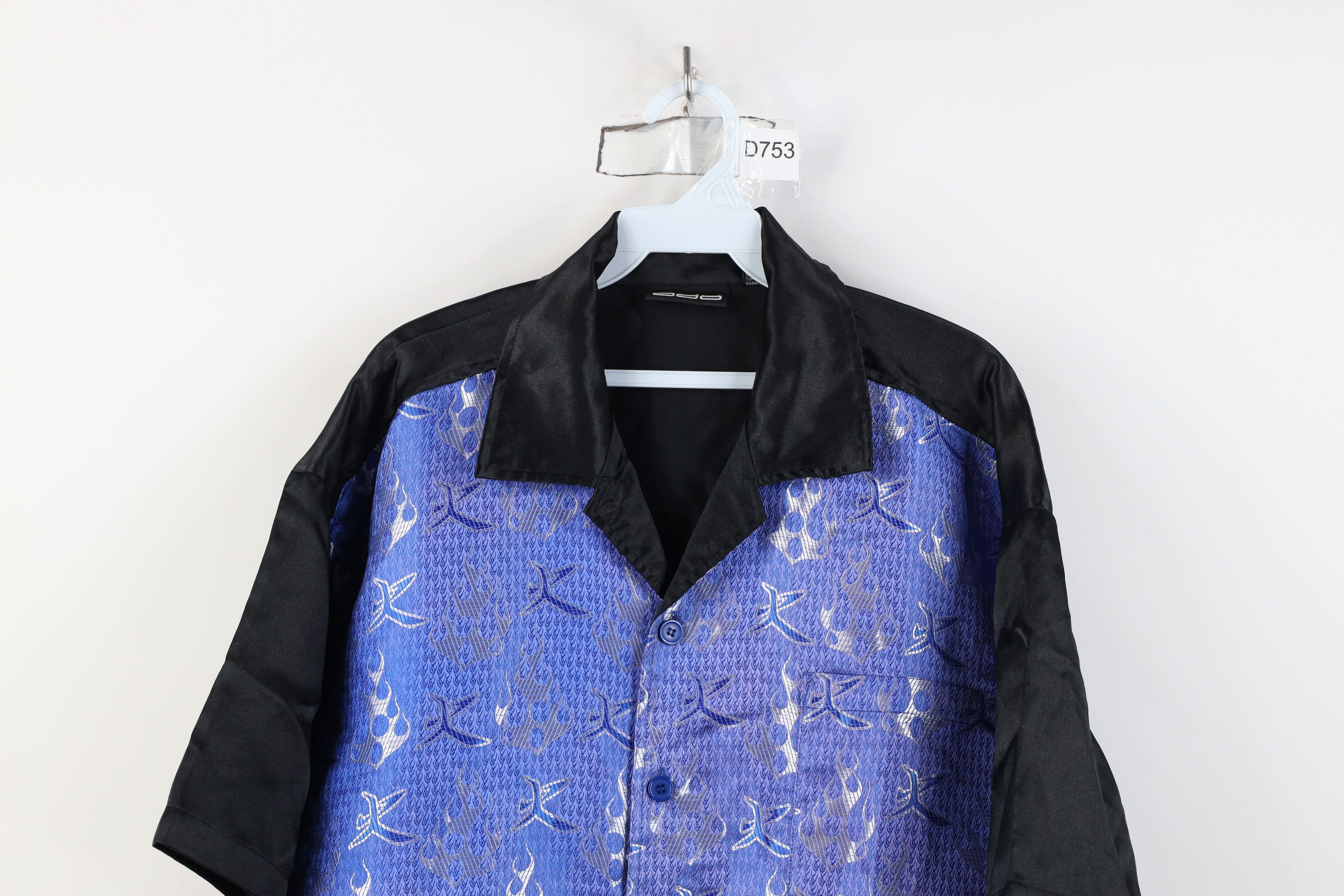 Vintage Vintage 90s Y2K Rockabilly Fire Flames Casino Poker Shirt Size US L / EU 52-54 / 3 - 2 Thumbnail