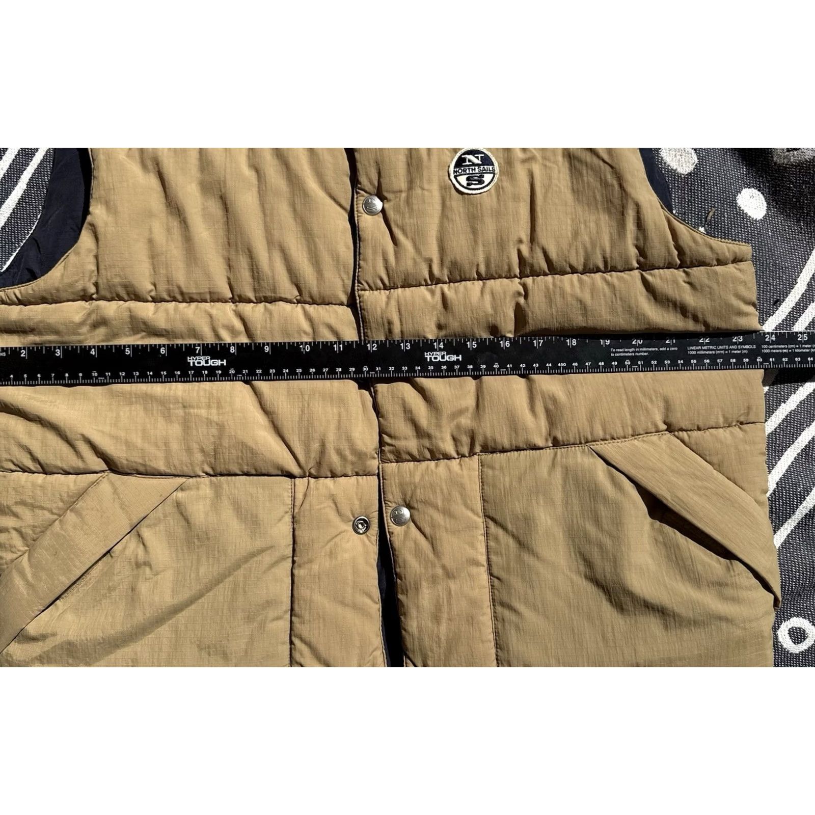 Vintage North Sails Men Reversible Puffer Vest Navy Tan Medium Size US M / EU 48-50 / 2 - 7 Thumbnail