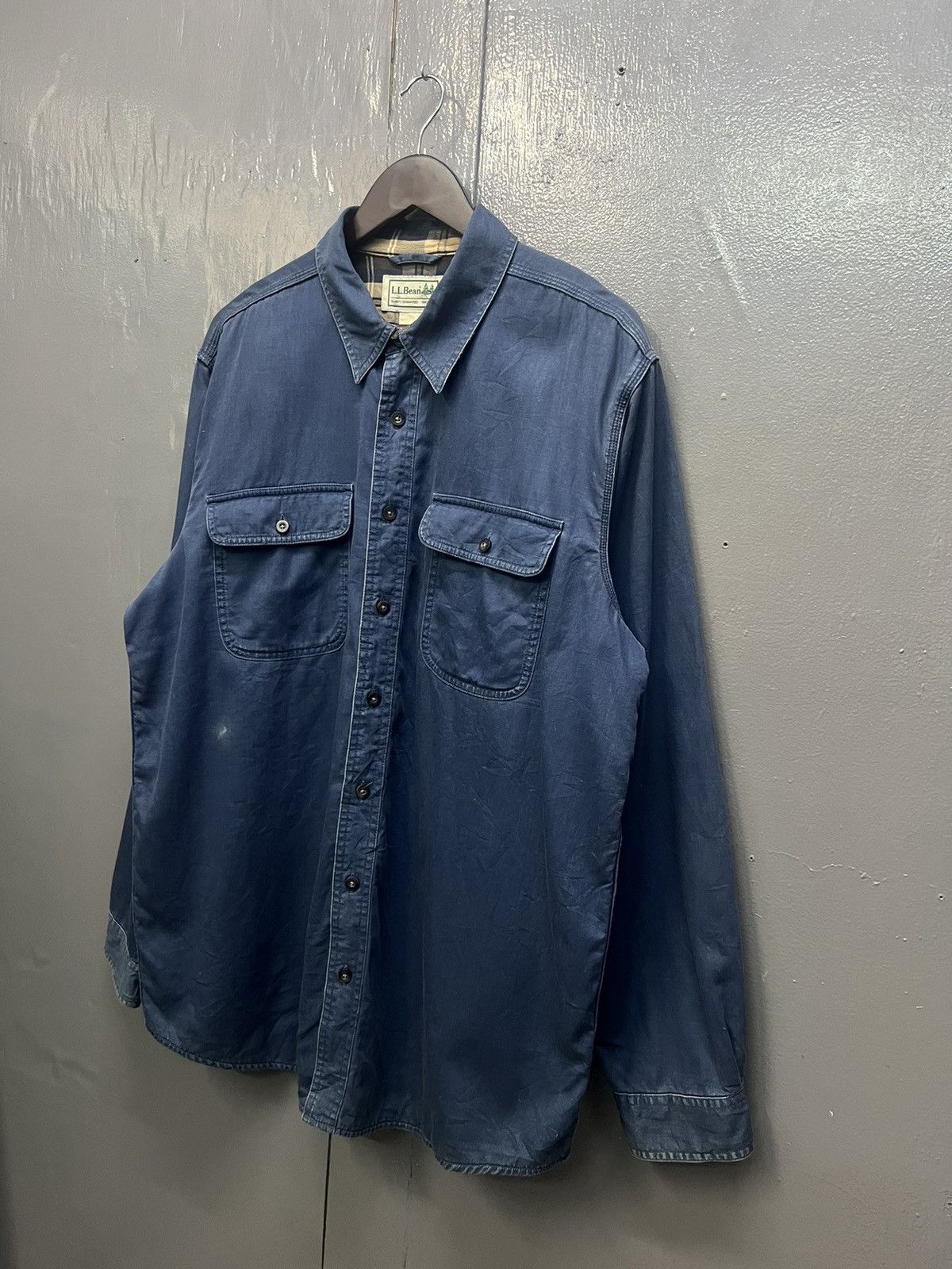 L.L. Bean Vintage LL Bean Cotton Shirt Button Up Size US L / EU 52-54 / 3 - 2 Thumbnail