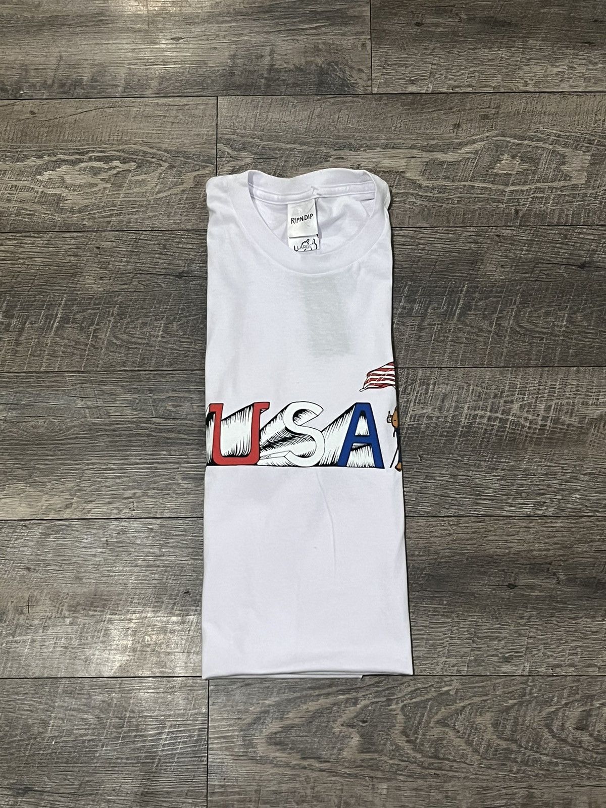 RIPNDIP RIpndip USA White Tee Shirt Size Large Size US L / EU 52-54 / 3 - 6 Thumbnail