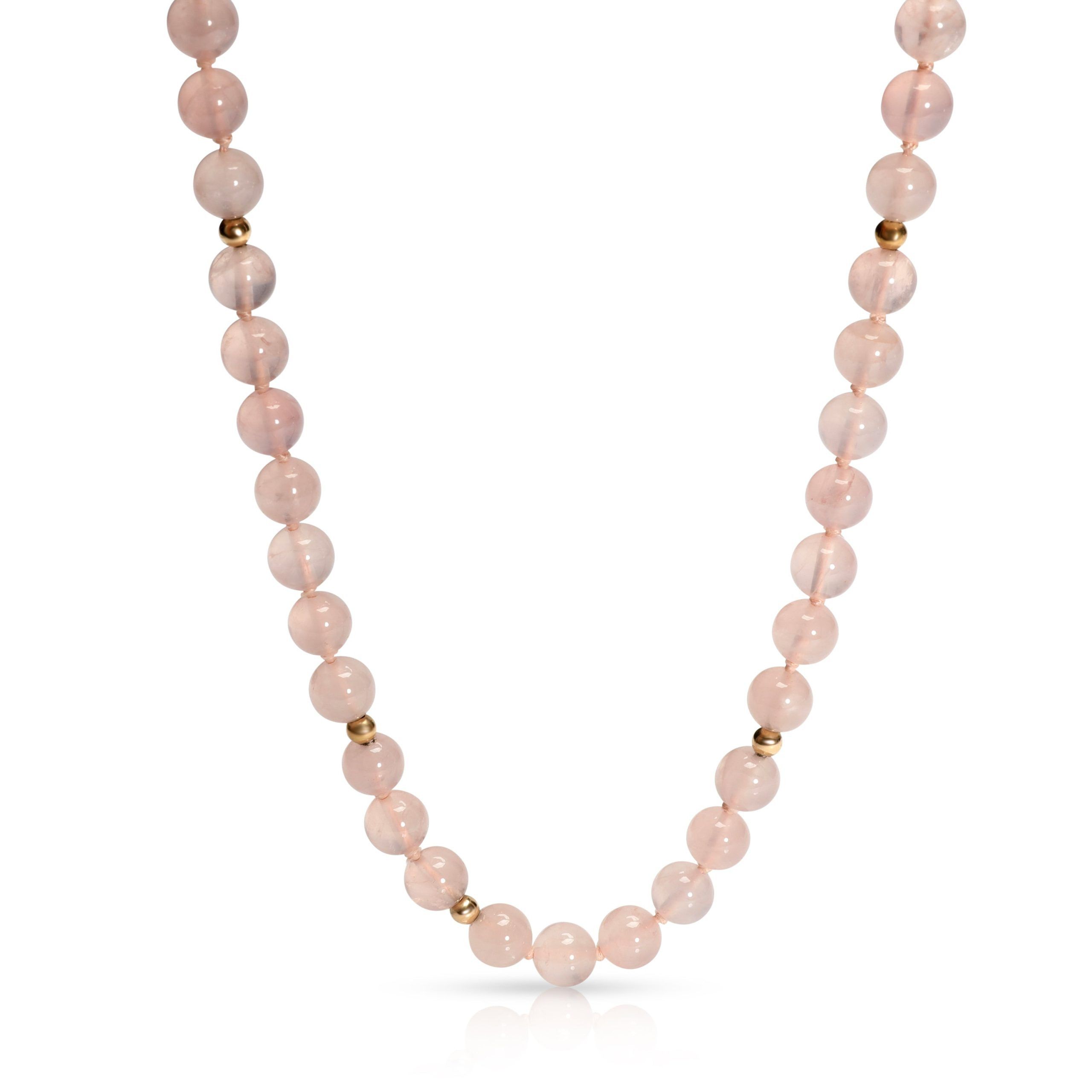 image of Tiffany Co Tiffany & Co. Vintage Quartz Necklace In 18K Yellow Gold, Women's