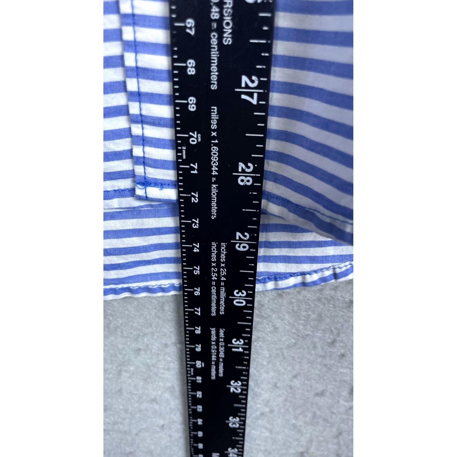 Original Penguin Original Penguin Shirt Mens Medium Blue Stripe Short Sleeve Button Front Casual Size US M / EU 48-50 / 2 - 5 Thumbnail