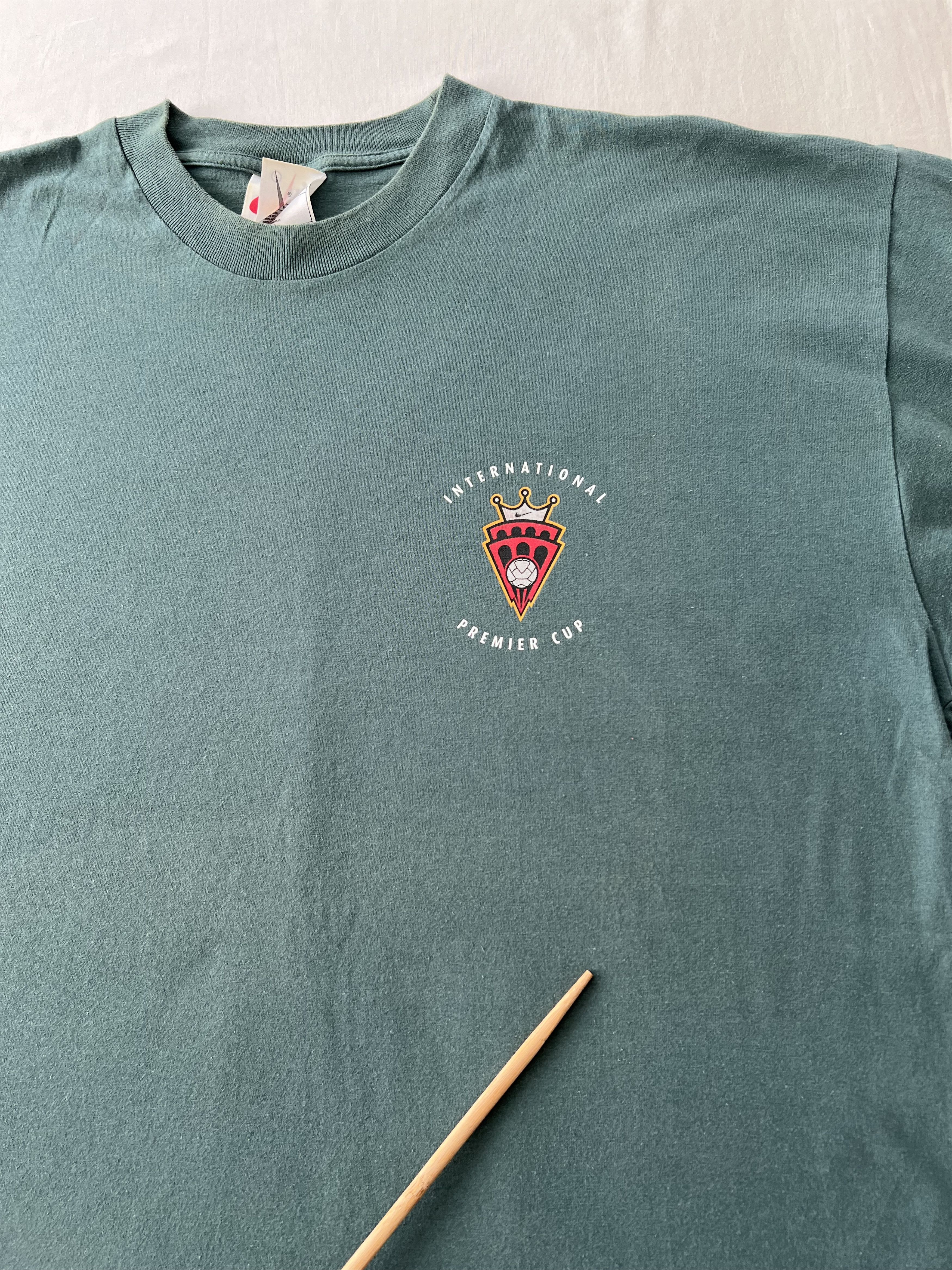 Nike Vintage 90s Nike International Premier Cup Soccer T-shirt Size US L / EU 52-54 / 3 - 7 Thumbnail