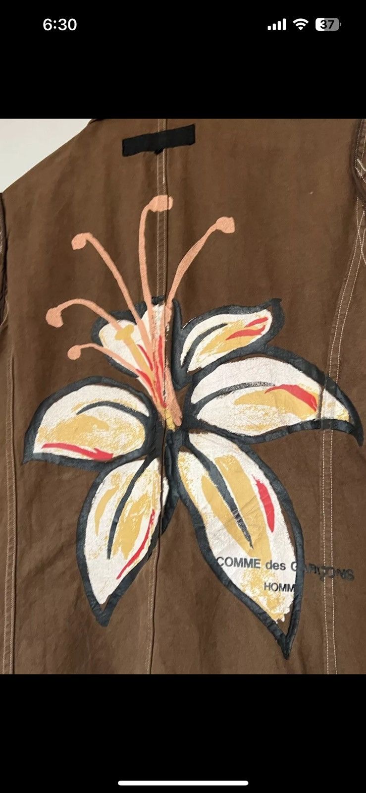Comme des Garçons Flower Short Jacket COMME des GARÇONS Psychedelic Flower Print Blazer – dot COMME