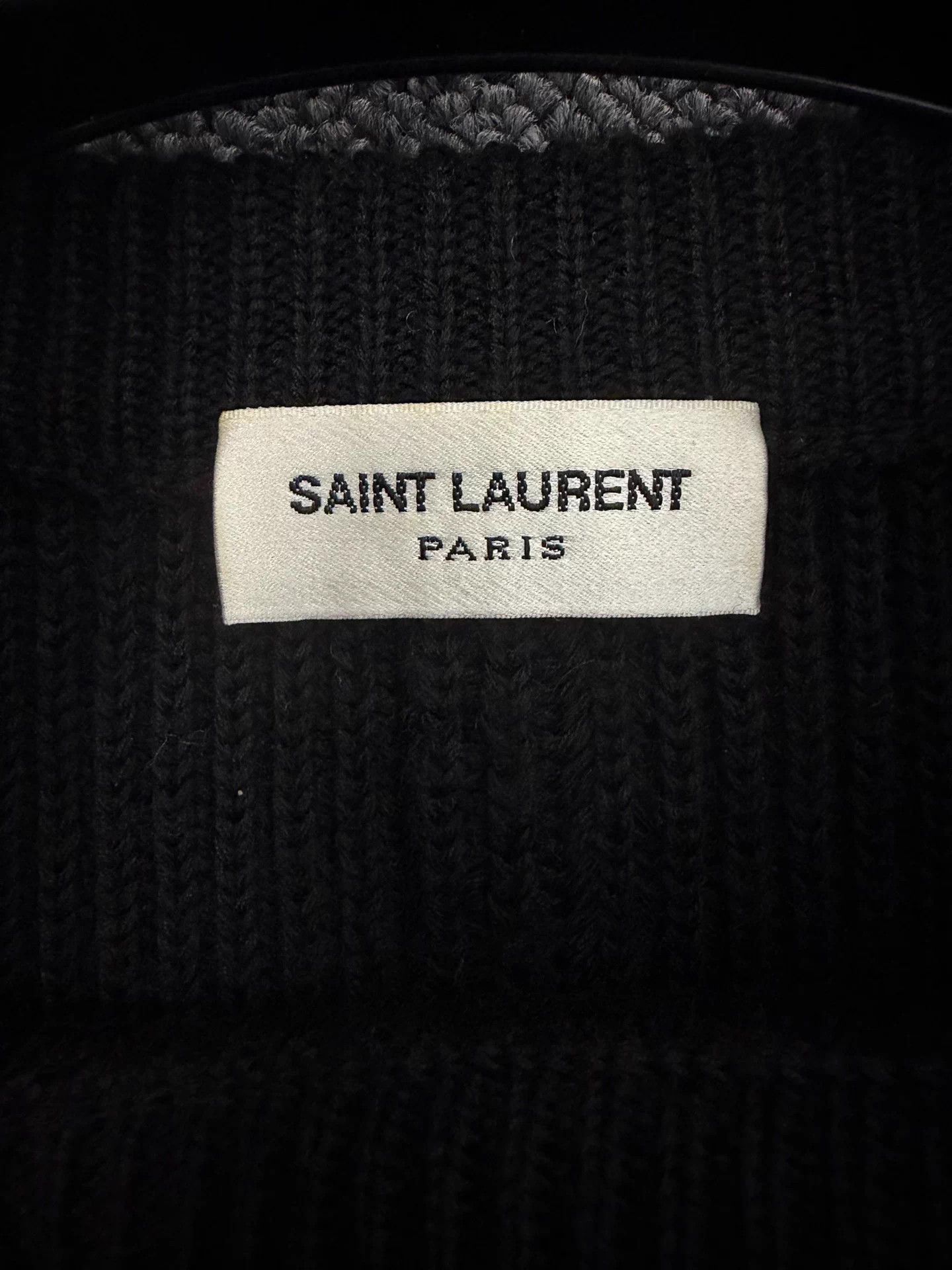 Saint Laurent Paris Saint Laurent SLP15SS Rivet Round Neck Black Knit Sweater M Size M / US 6-8 / IT 42-44 - 5 Thumbnail