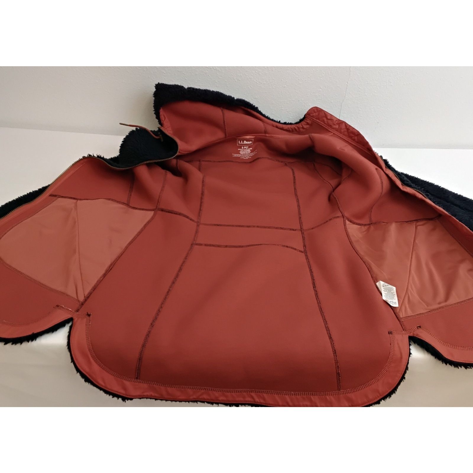 L.L. Bean L.L. Bean Deep Pile Fleece Jacket Women's S Blue Hooded Size S / US 4 / IT 40 - 5 Thumbnail