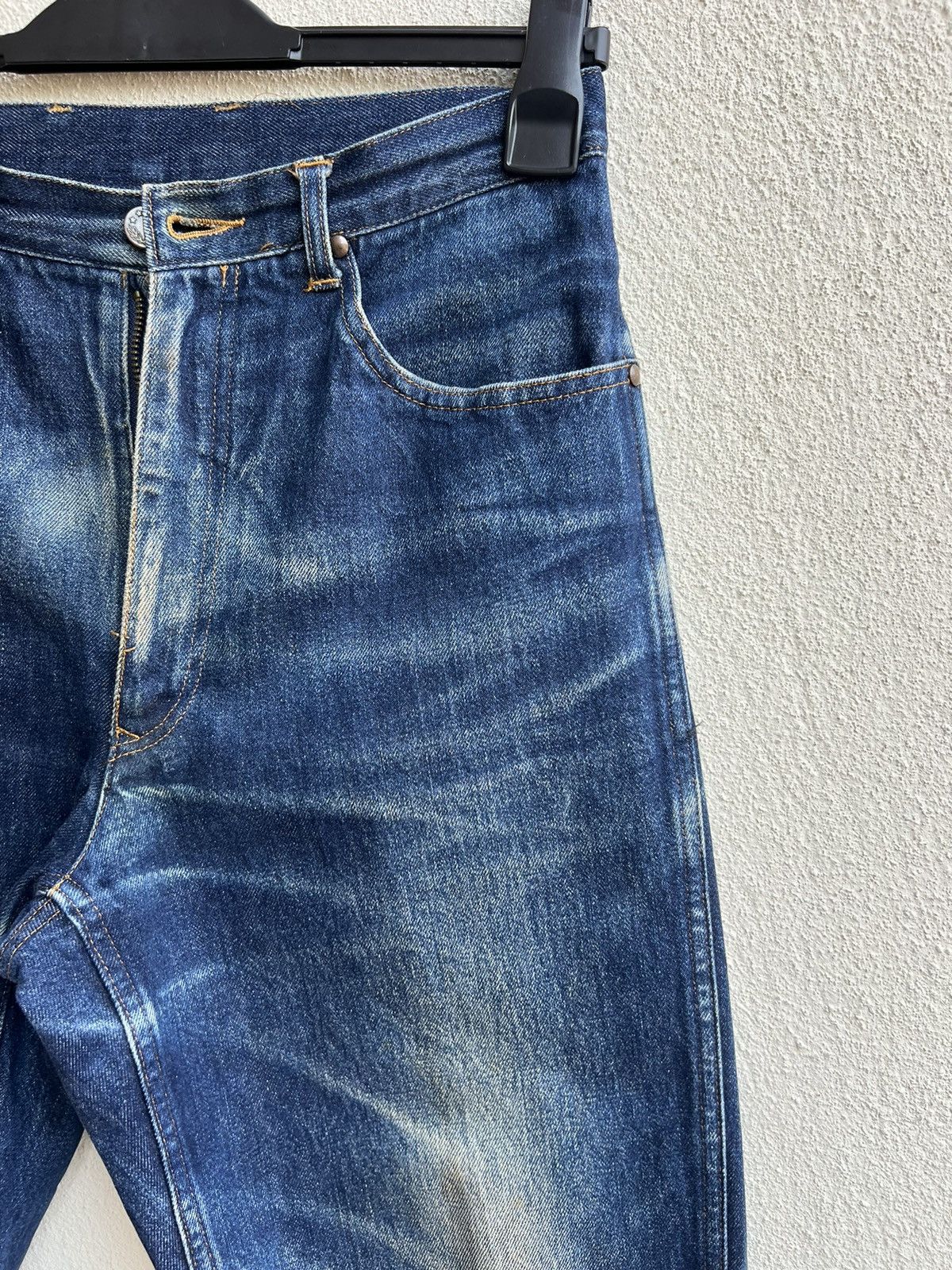 Comme des Garcons Homme Archive 80s CDGH Fade Mud Dirty Denim Baggy Jeans Size US 29 - 11 Thumbnail