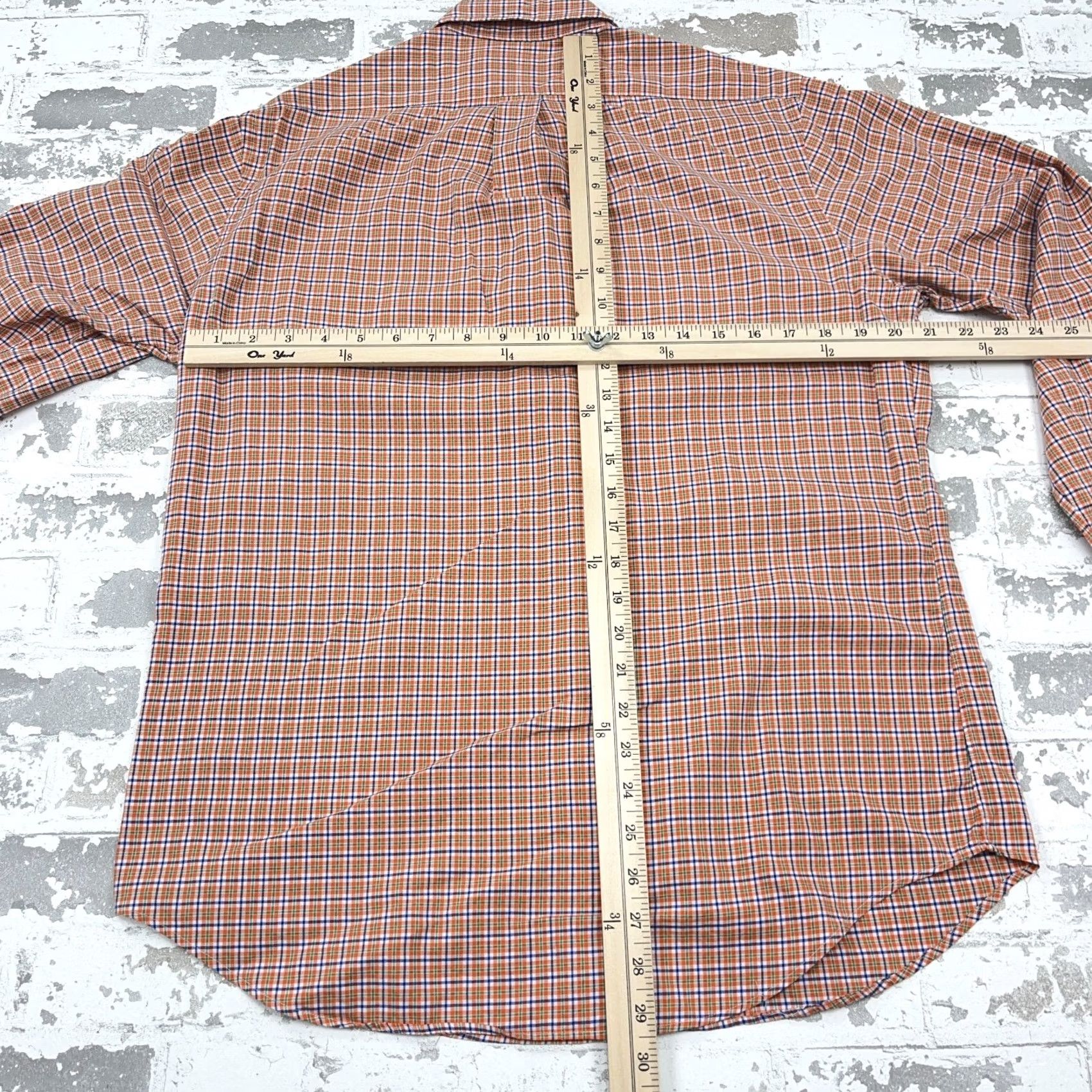 Ralph Lauren Ralph Lauren Shirt Men Medium Orange Green Button Up Flannel Plaid Lightweight Size US M / EU 48-50 / 2 - 6 Thumbnail