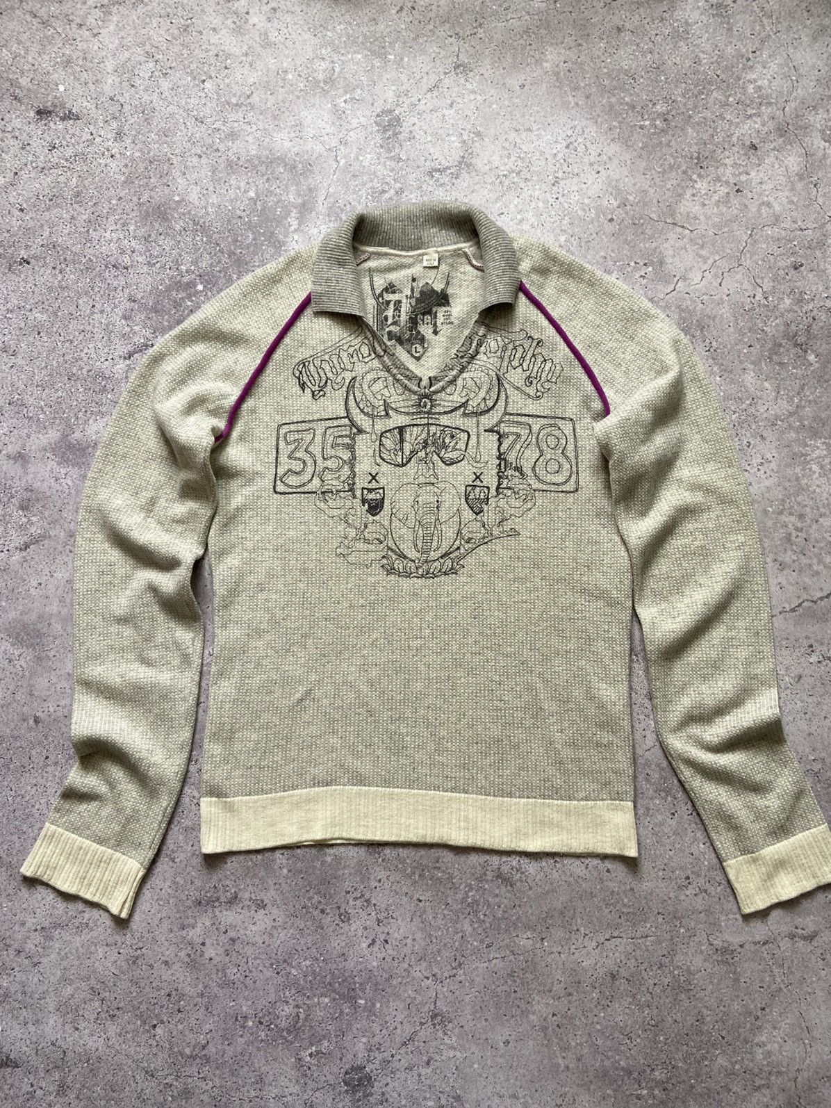 Vintage Wool Diesel Italy Sweater Avant-garde style