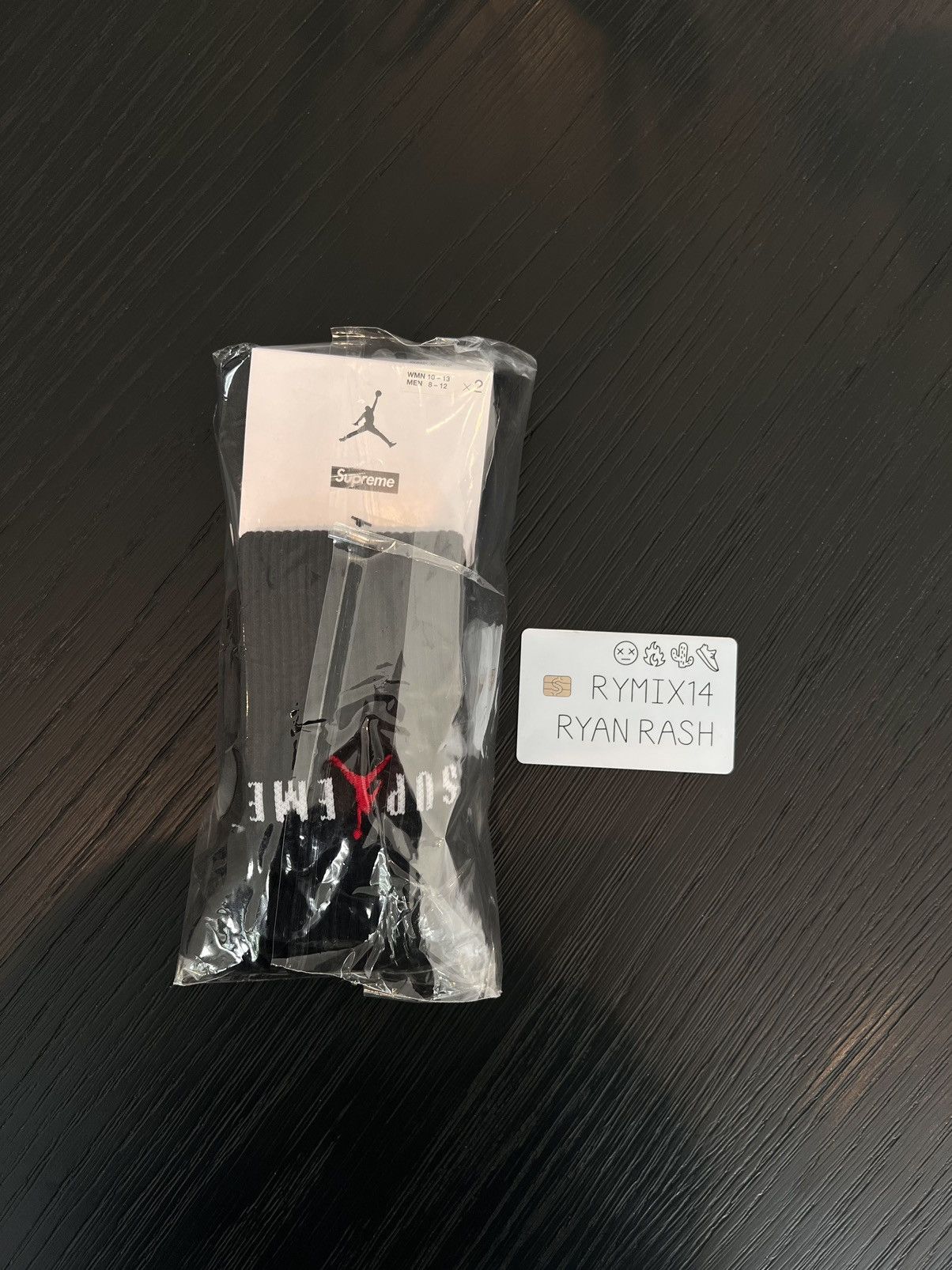 Jordan Brand × Supreme FW24 Supreme x Jordan Socks Black (2 PAIRS) Size ONE SIZE - 1 Thumbnail